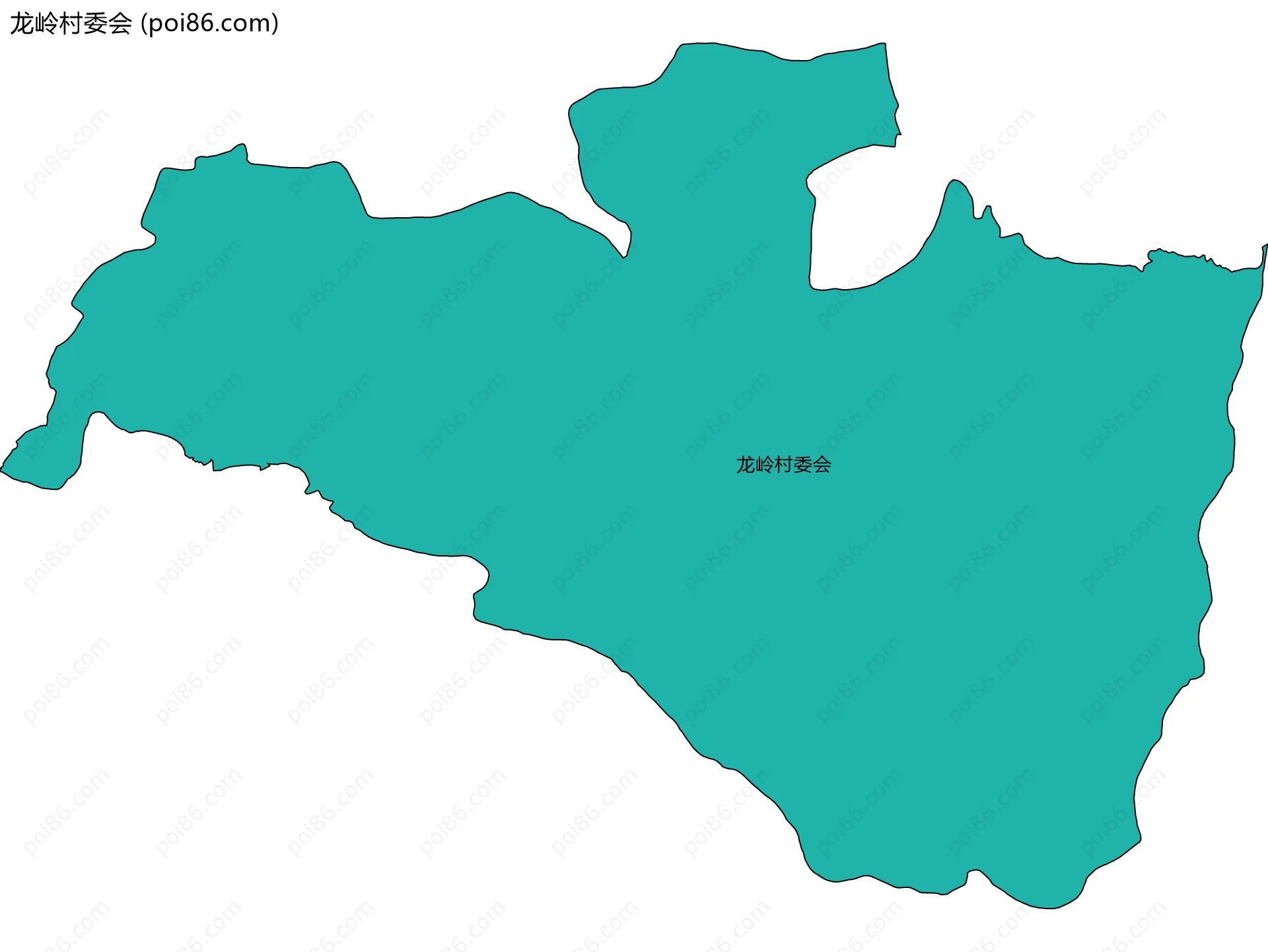 龙岭村委会边界地图
