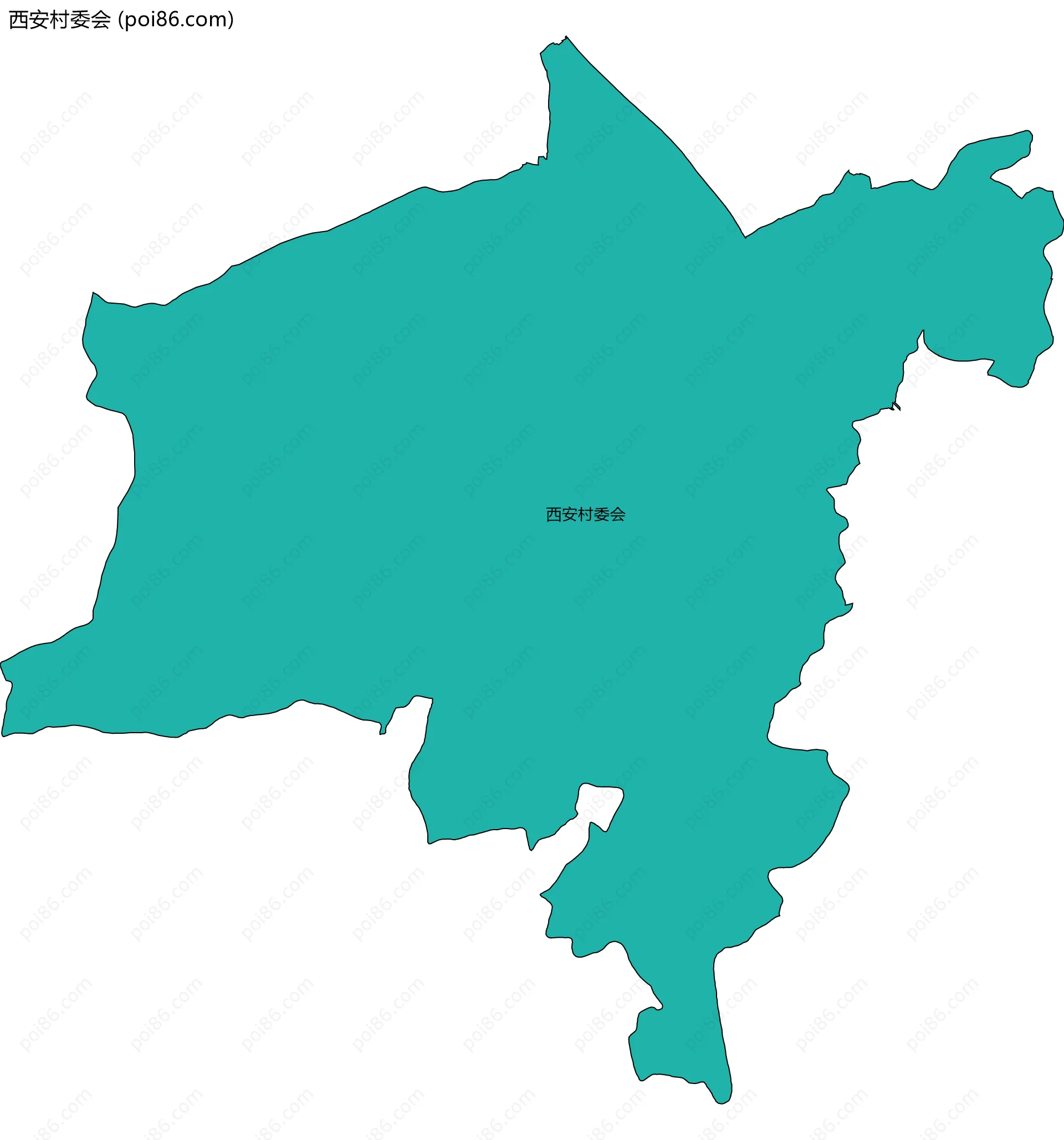 西安村委会边界地图