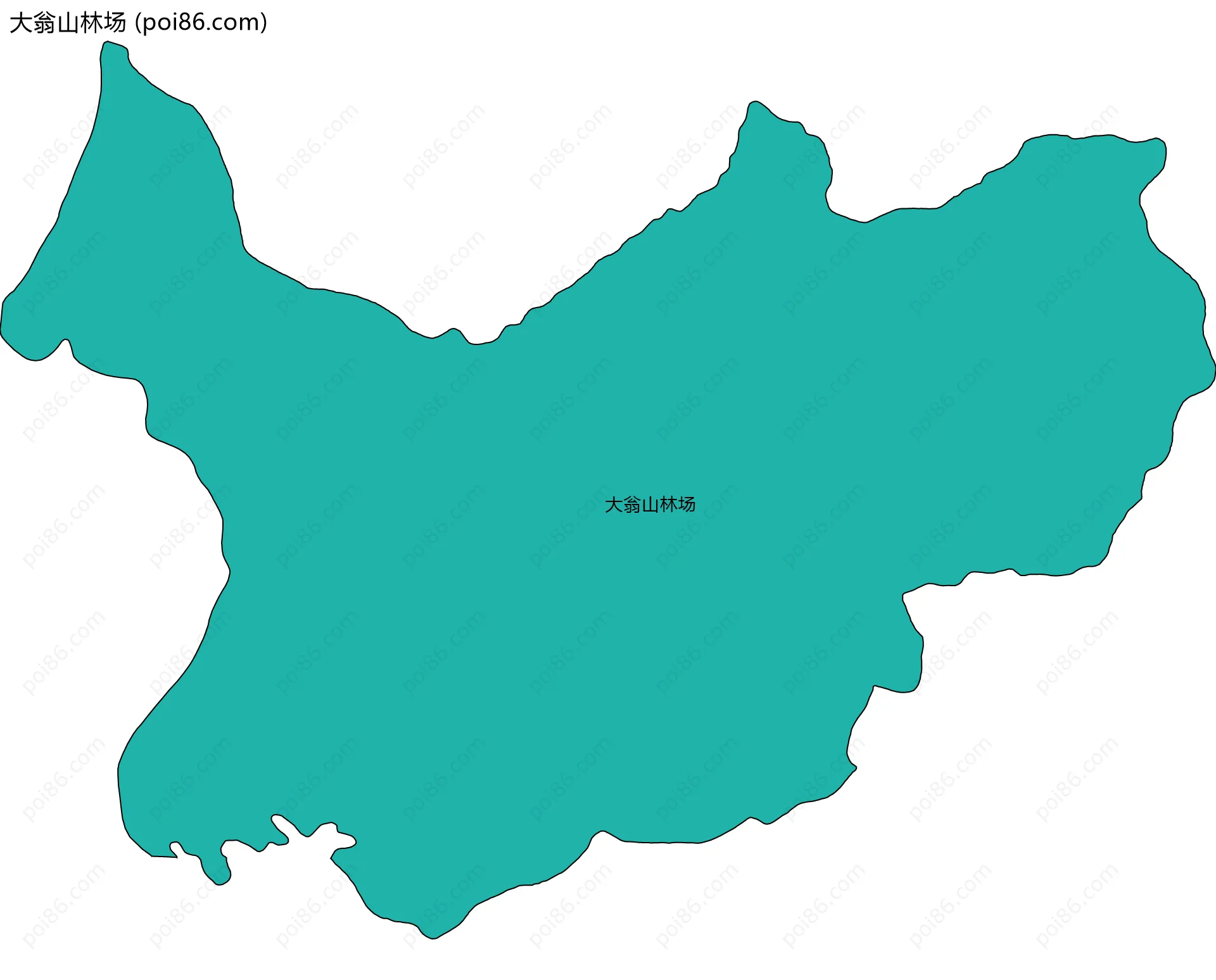 大翁山林场边界地图