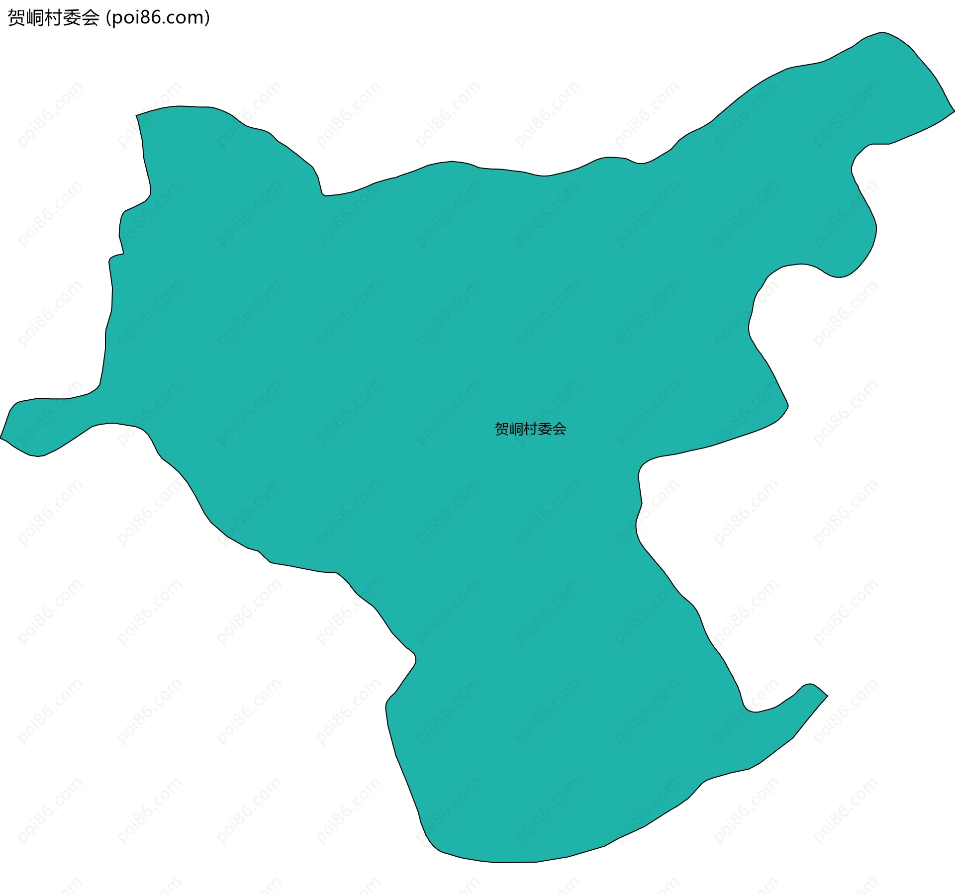 贺峒村委会边界地图