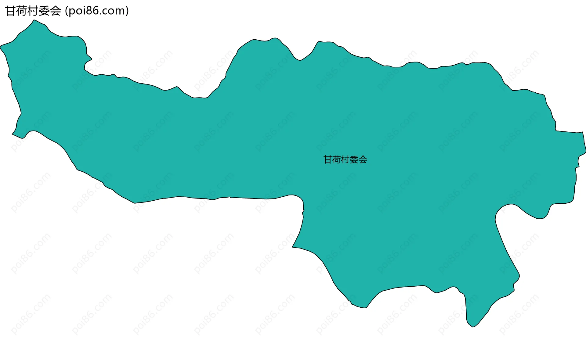甘荷村委会边界地图