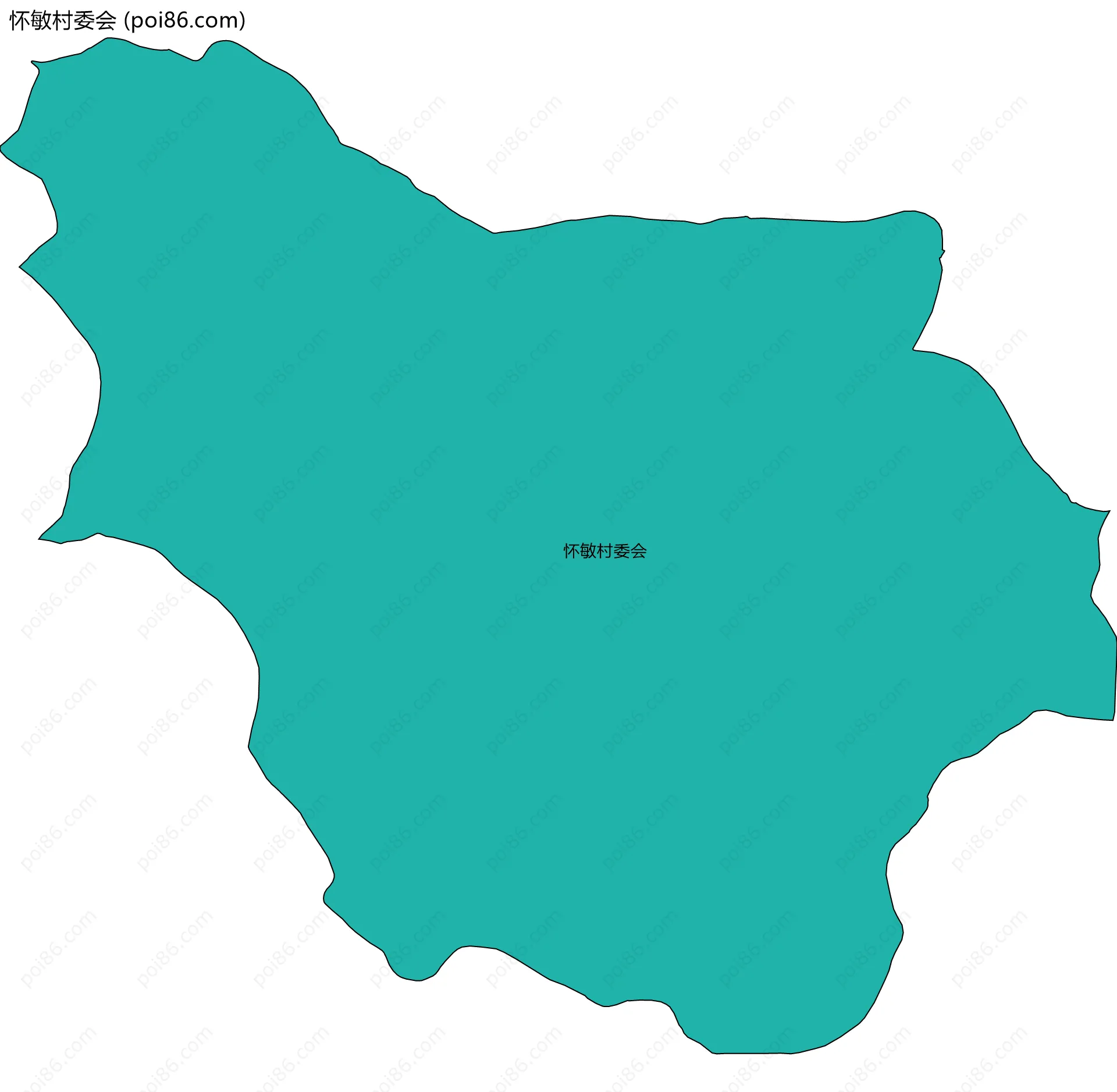 怀敏村委会边界地图