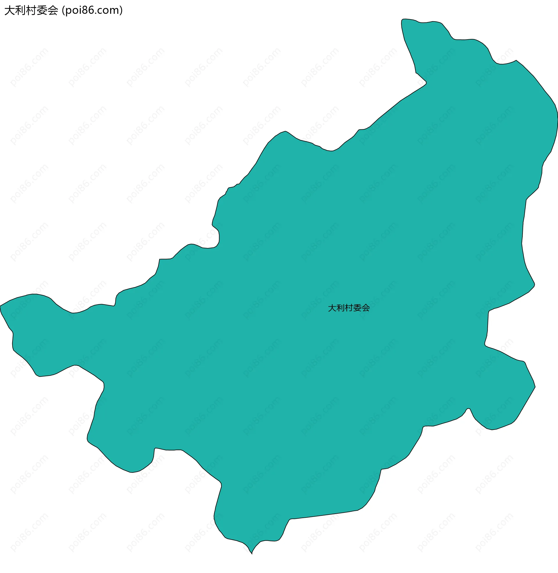 大利村委会边界地图