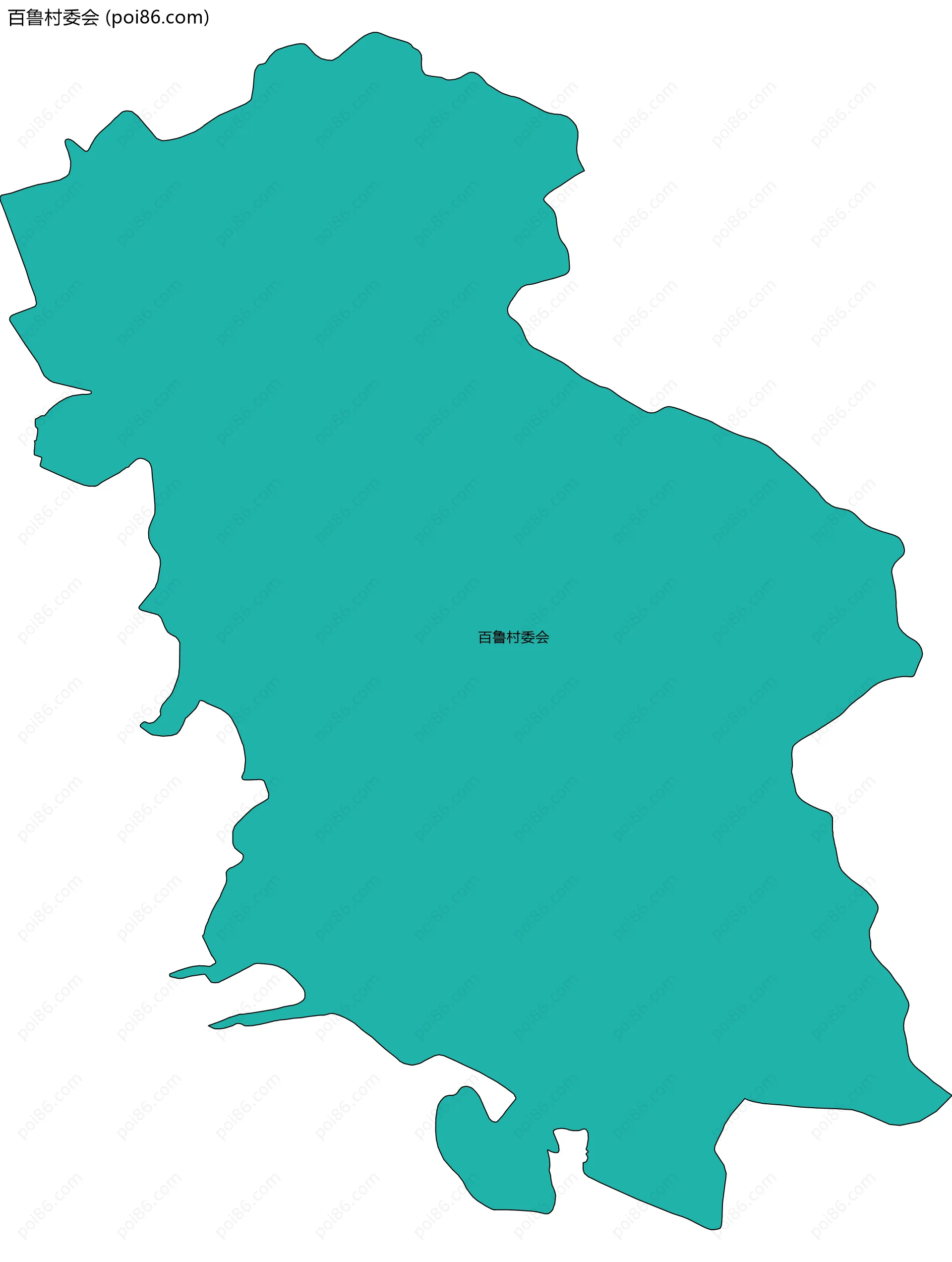 百鲁村委会边界地图