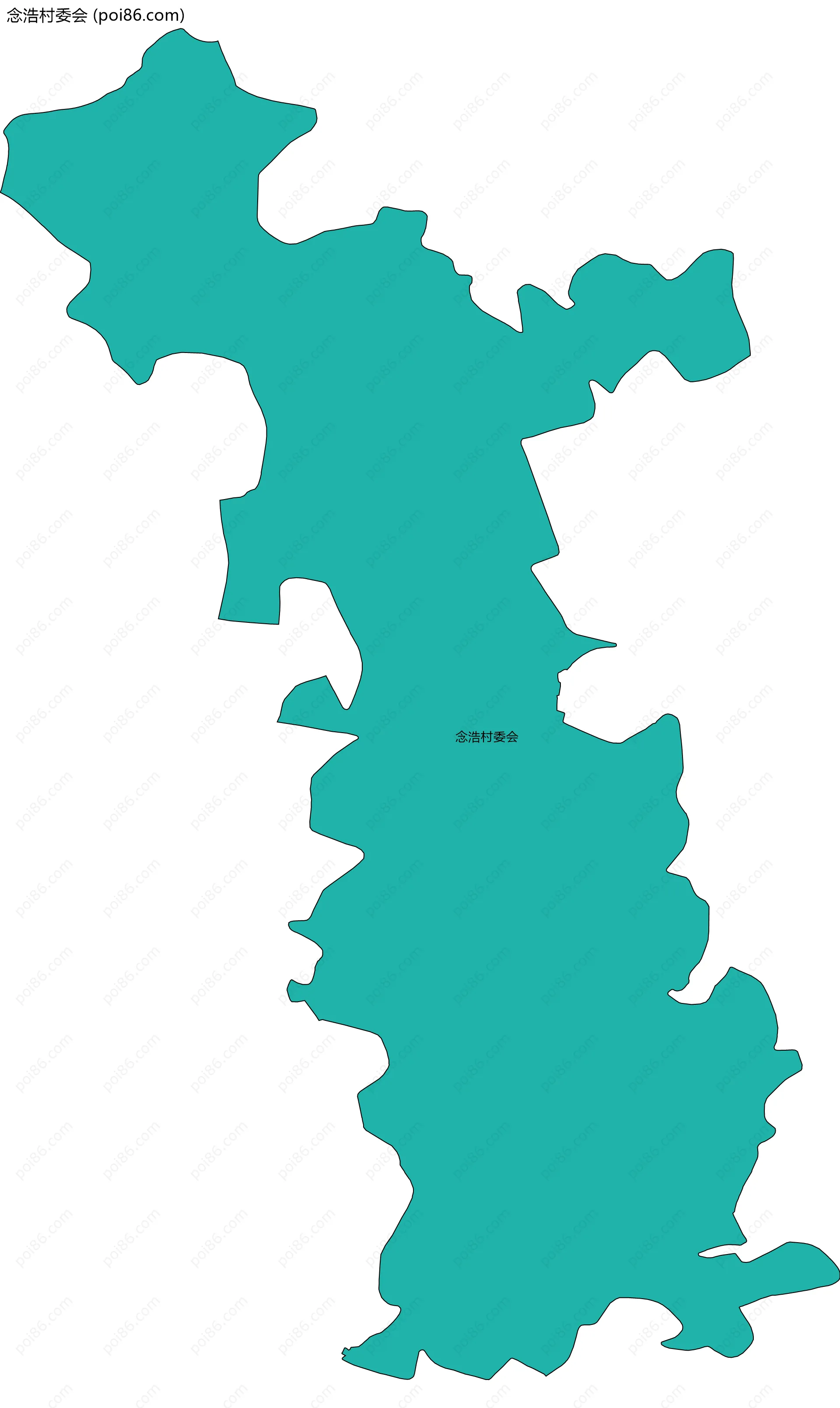 念浩村委会边界地图