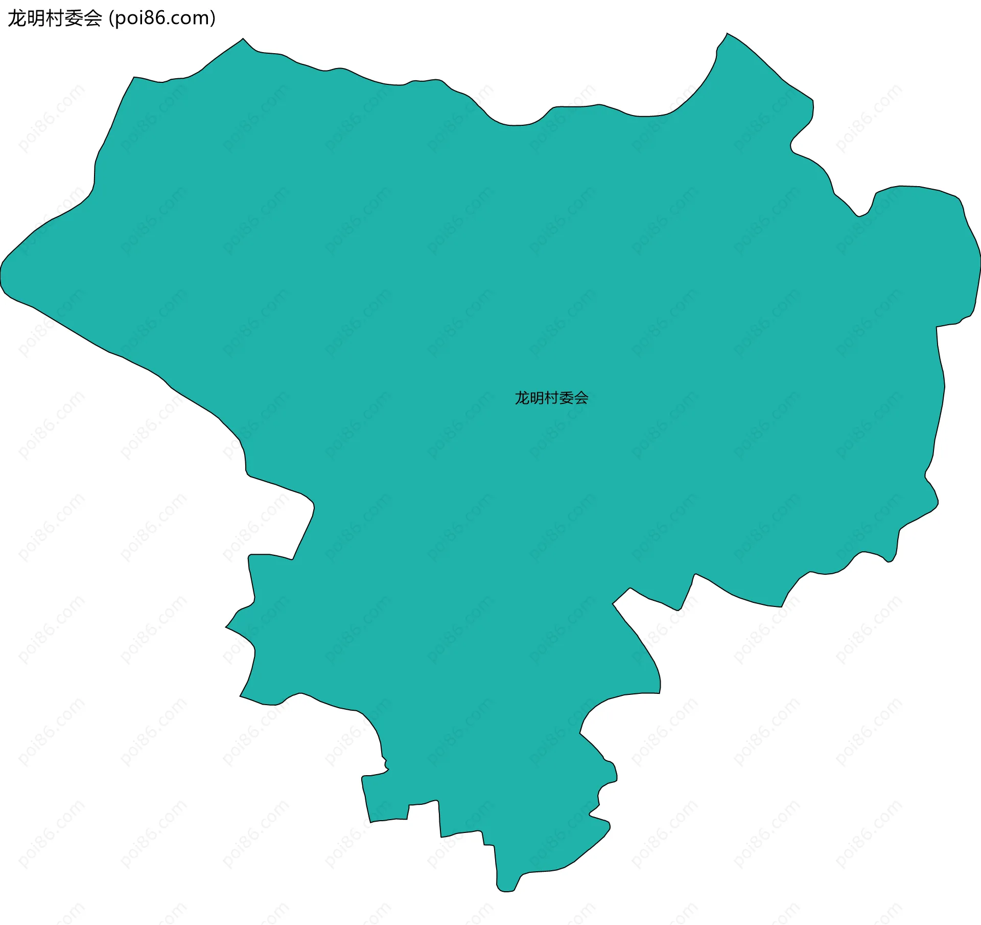 龙明村委会边界地图