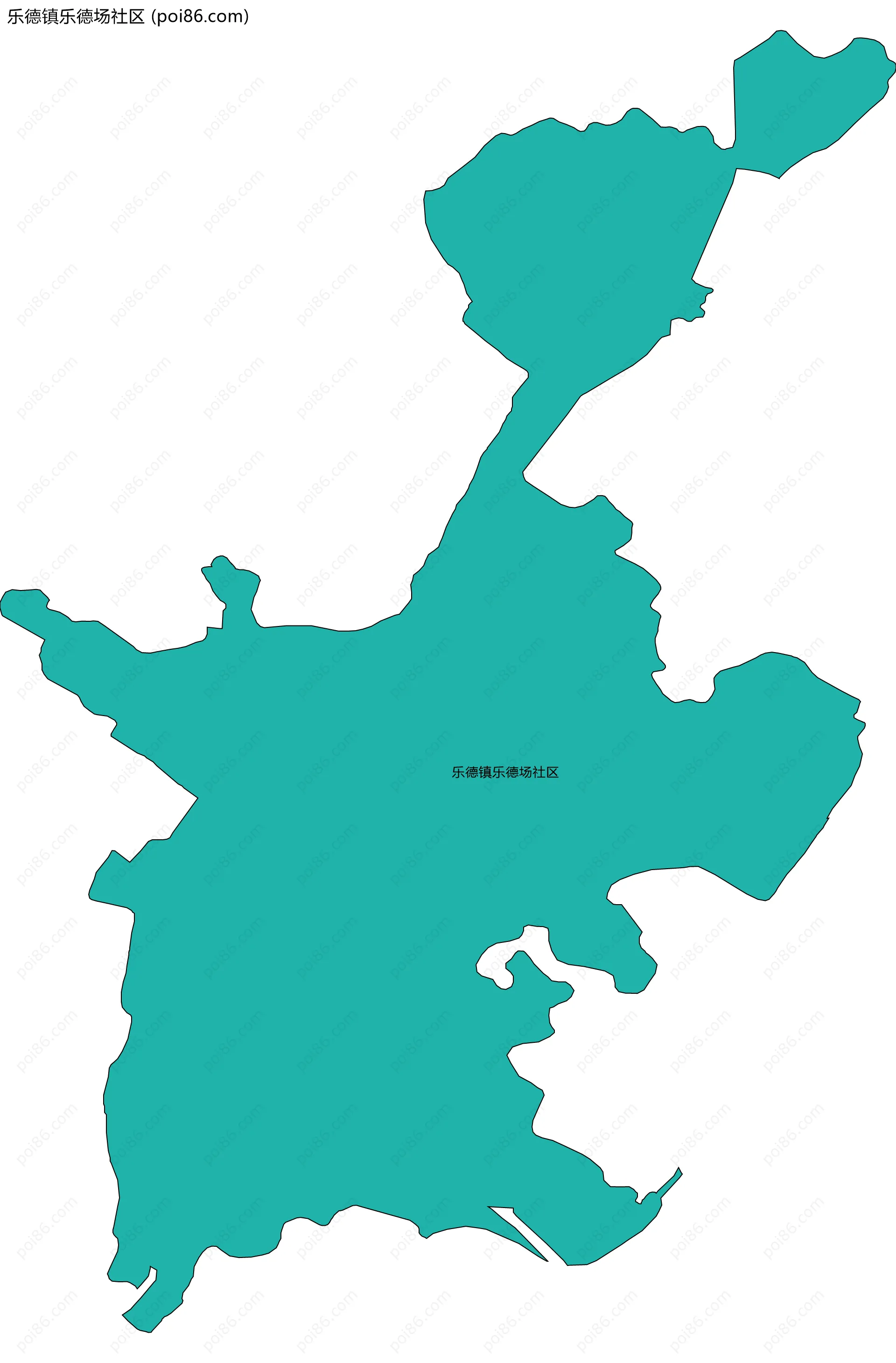 乐德镇乐德场社区边界地图