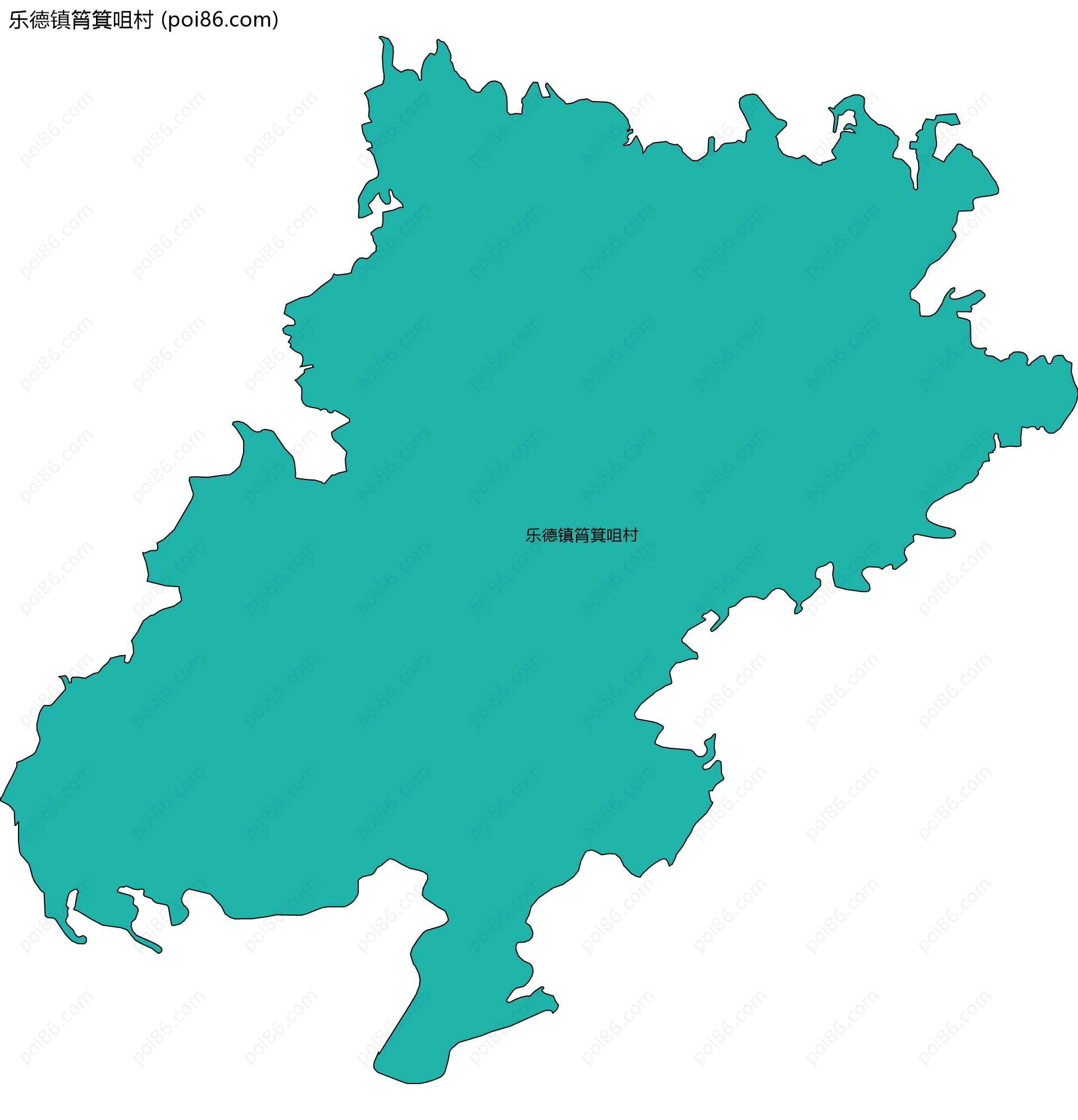 乐德镇筲箕咀村边界地图