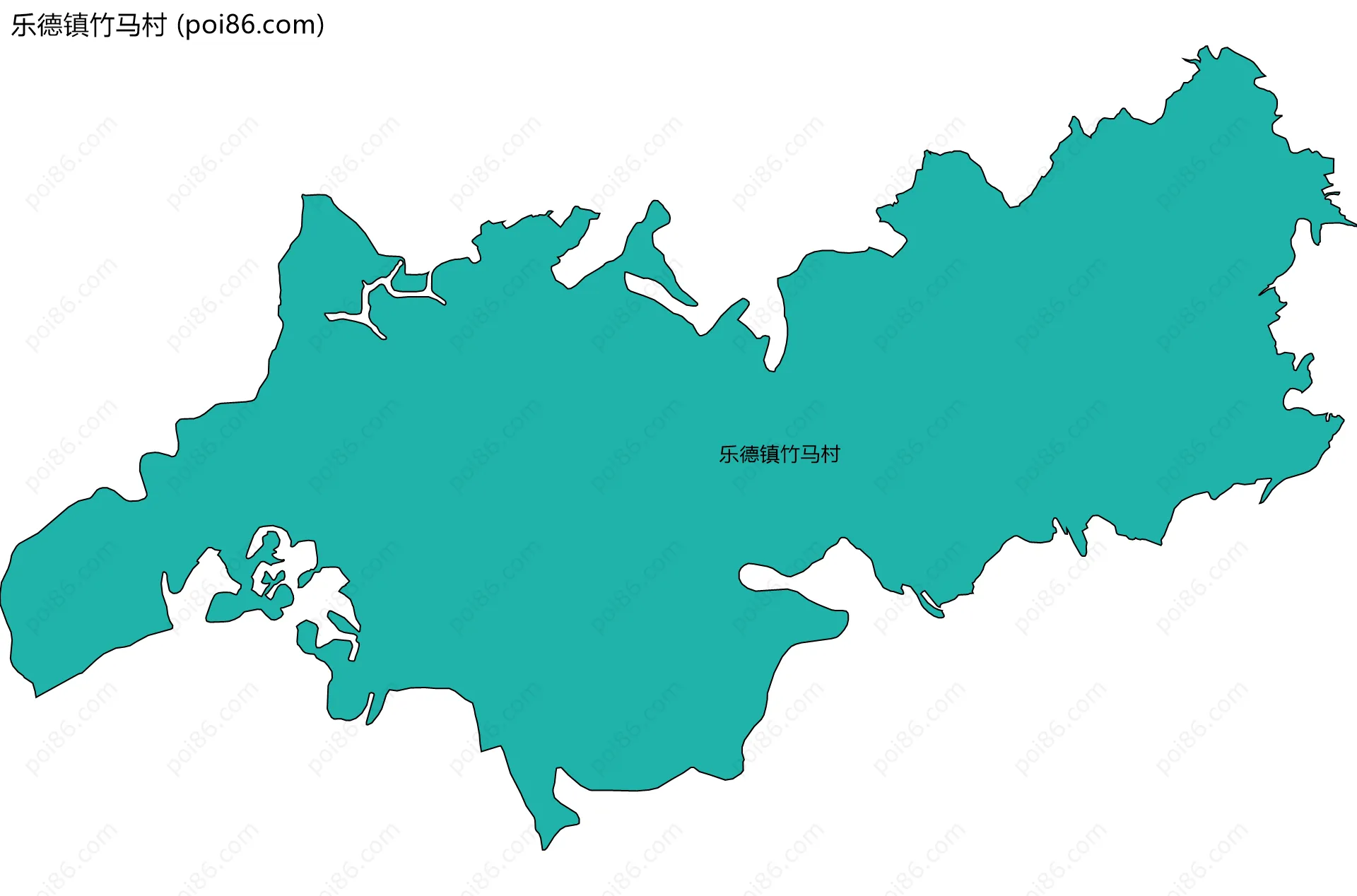 乐德镇竹马村边界地图