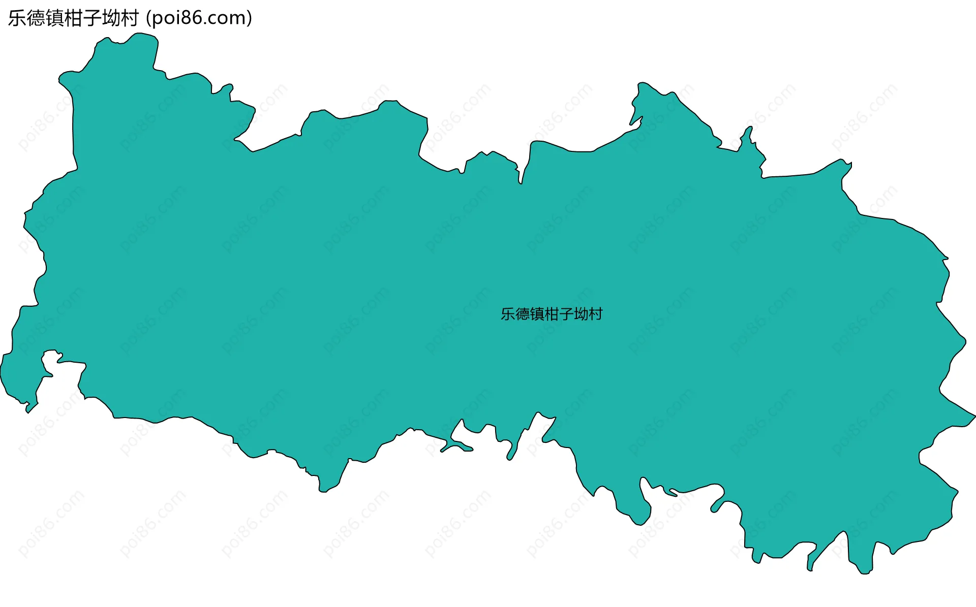 乐德镇柑子坳村边界地图