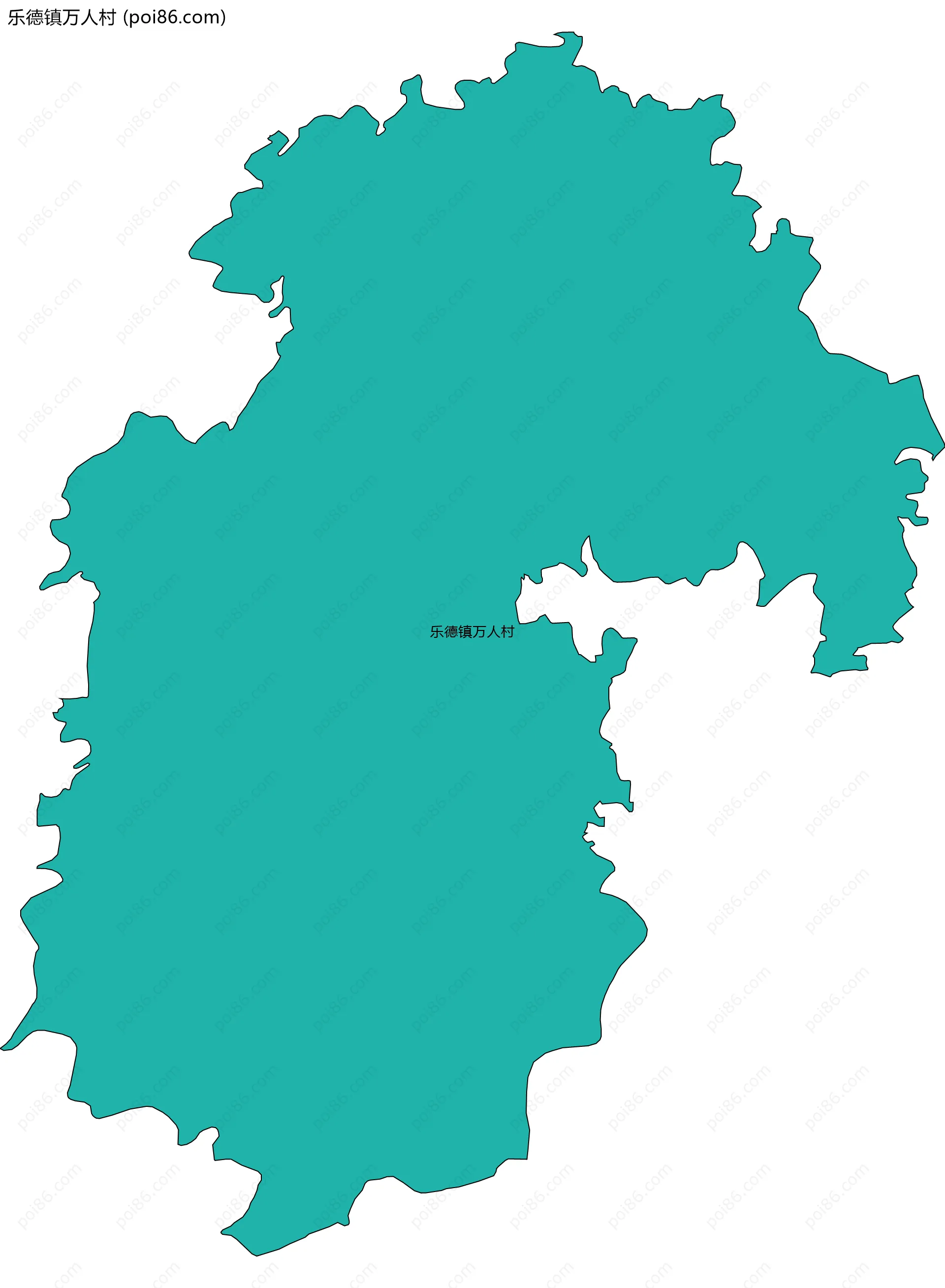 乐德镇万人村边界地图