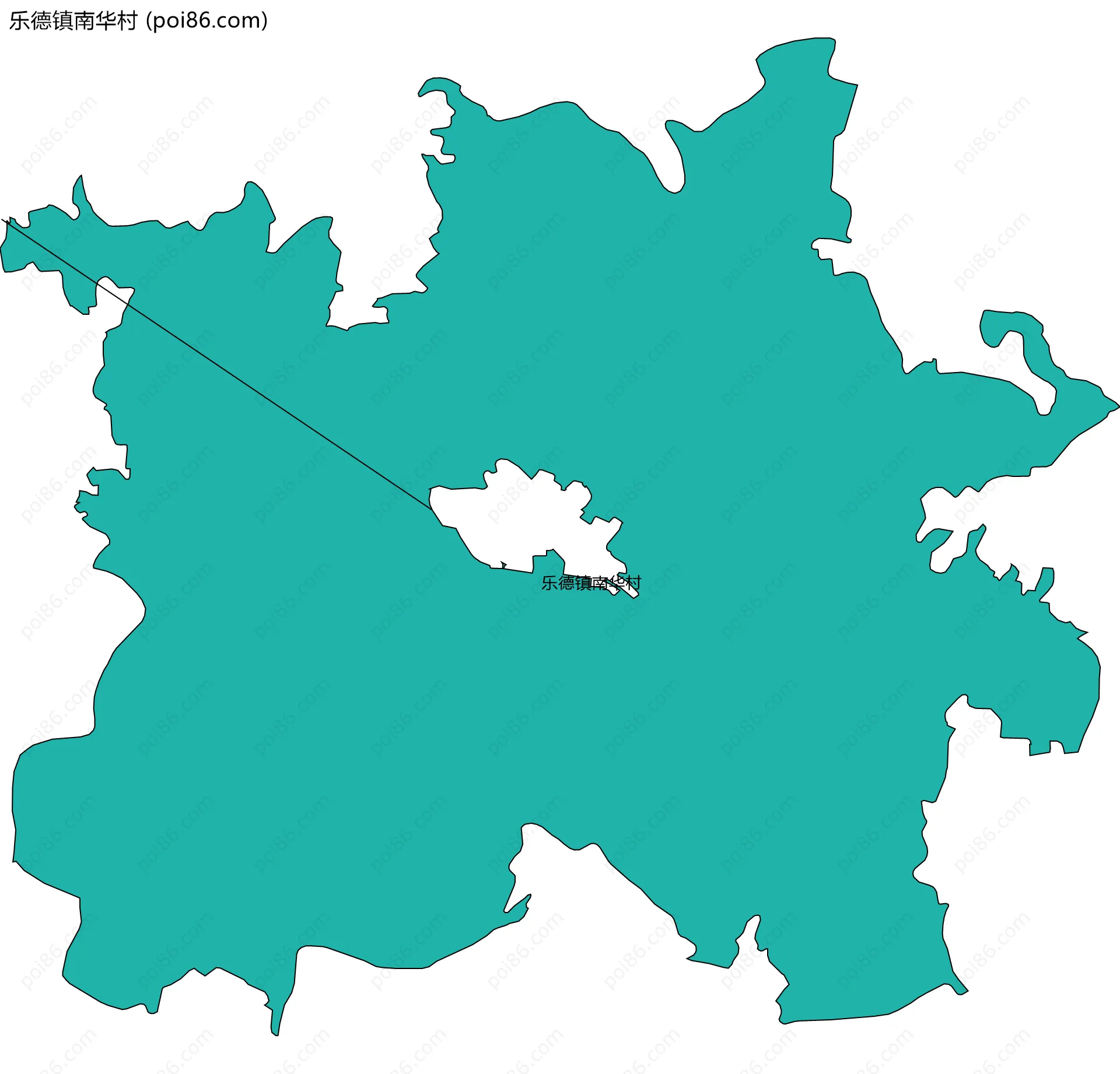 乐德镇南华村边界地图