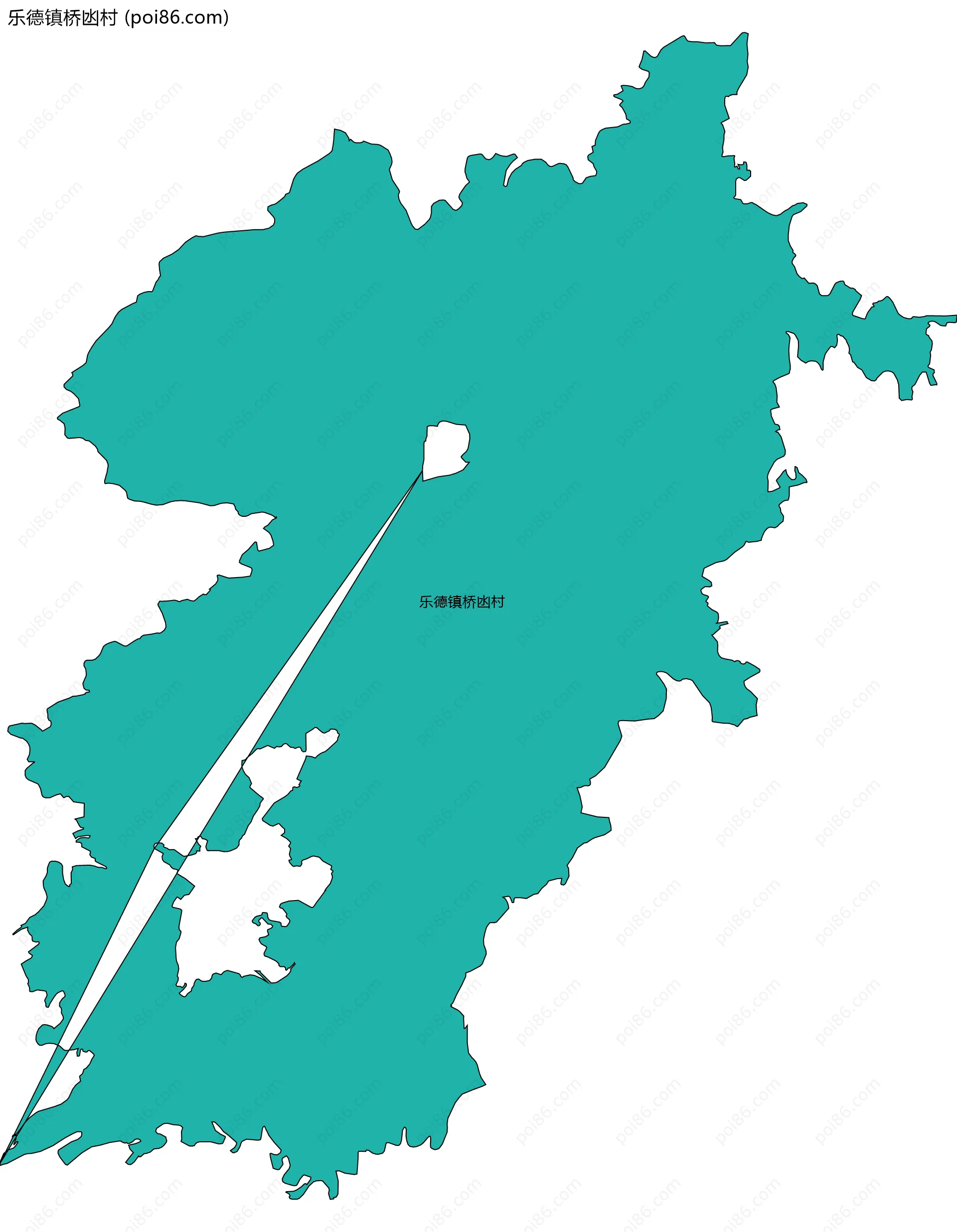 乐德镇桥凼村边界地图