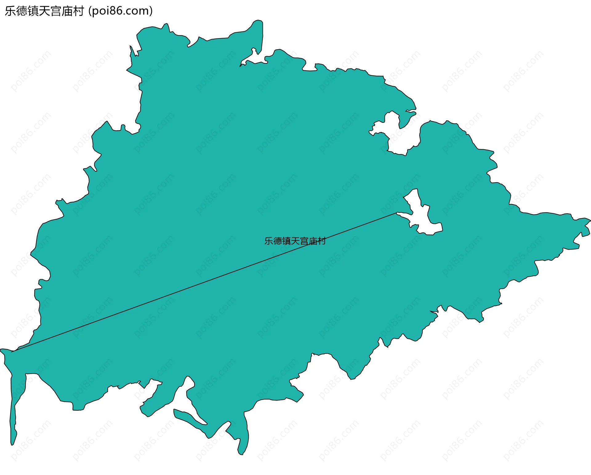 乐德镇天宫庙村边界地图