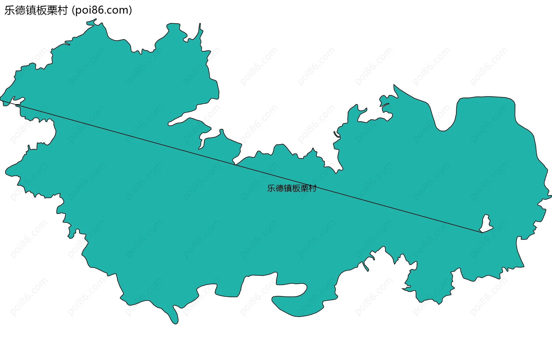 乐德镇板栗村边界地图