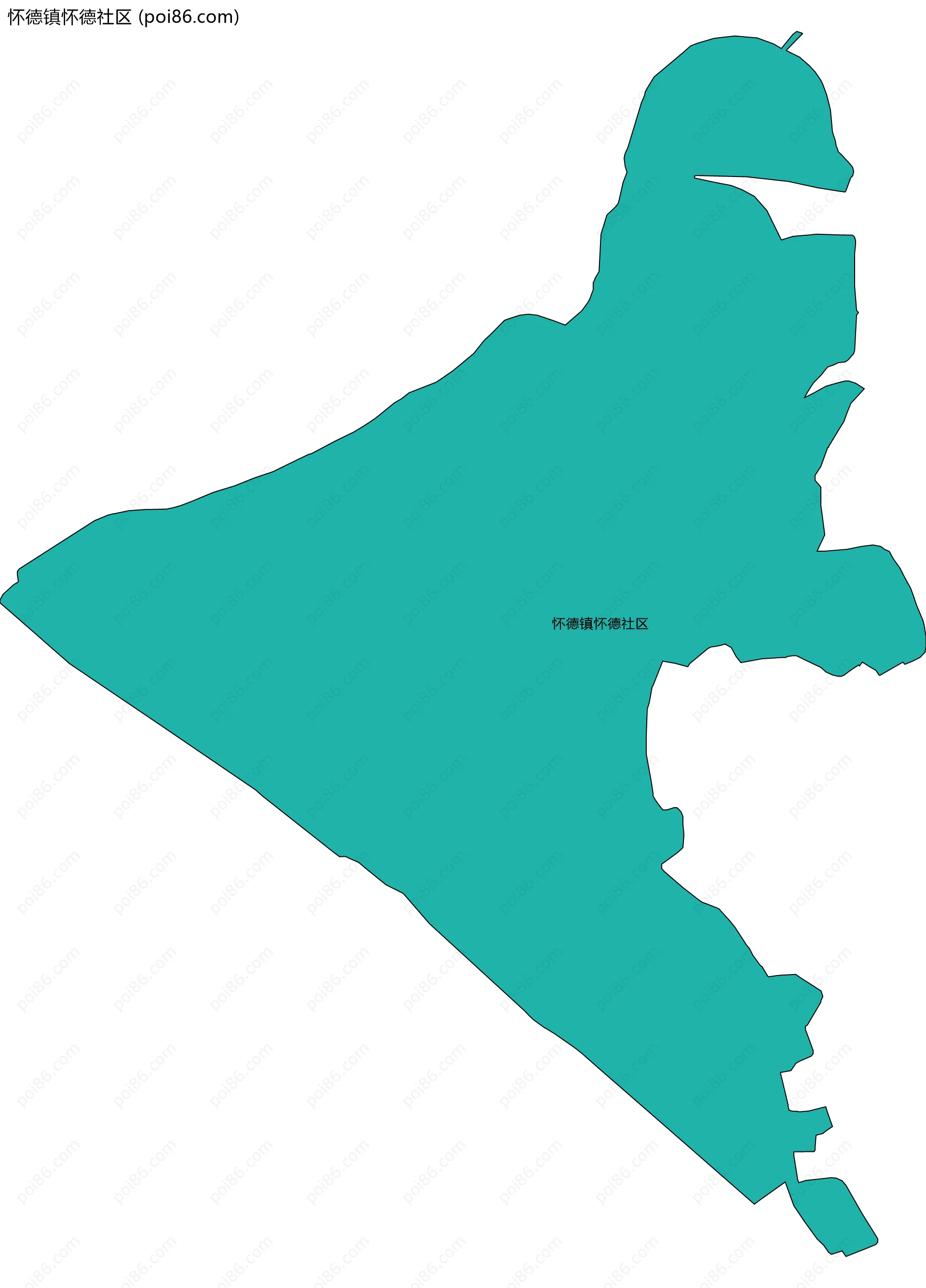 怀德镇怀德社区边界地图