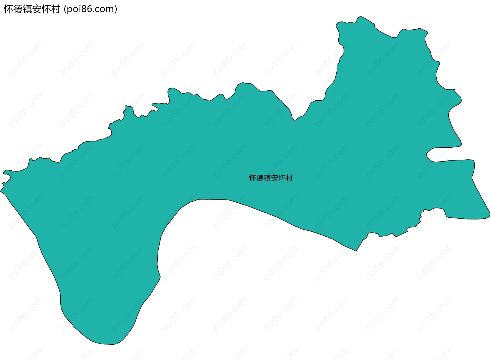 怀德镇安怀村边界地图