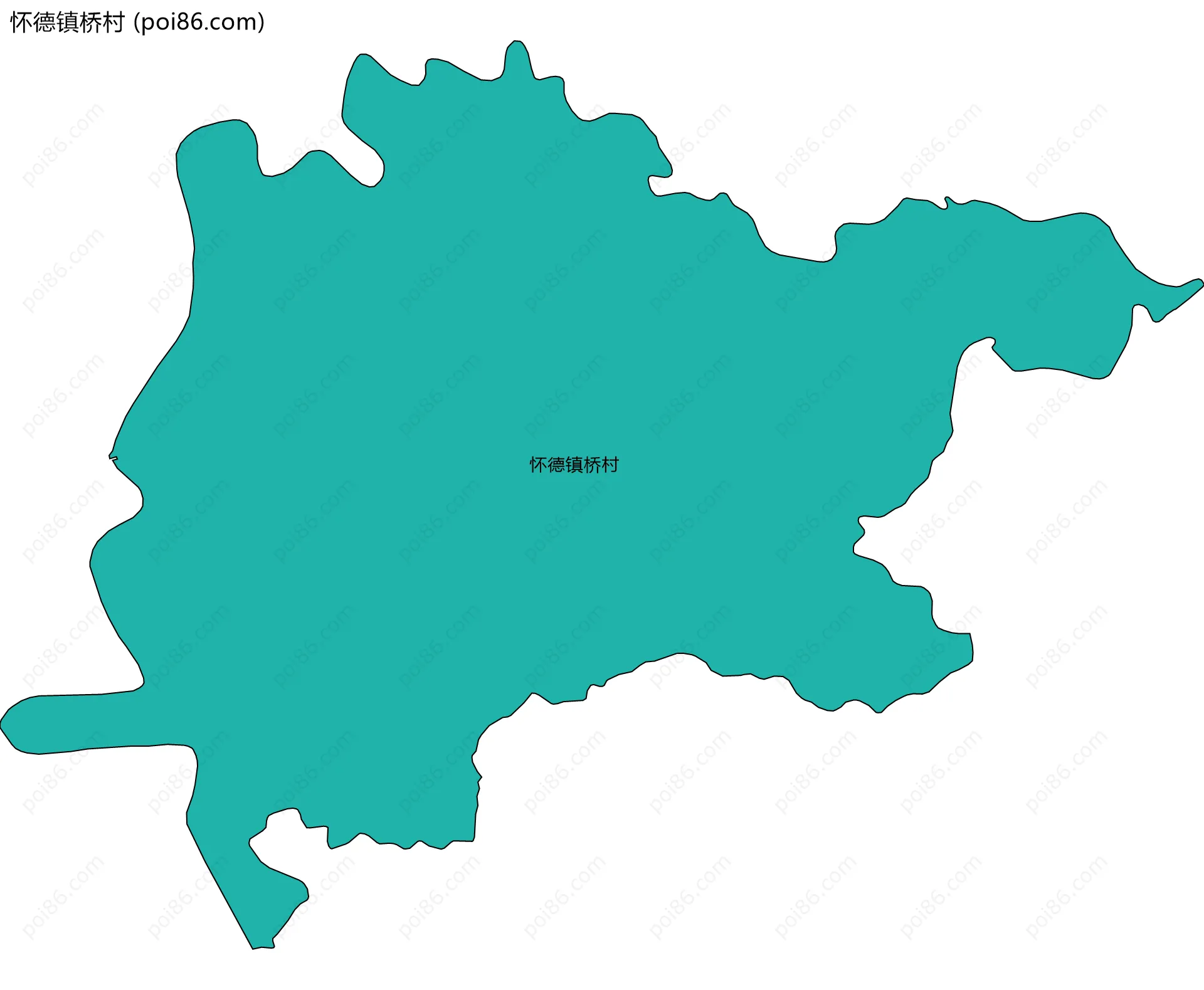 怀德镇桥村边界地图
