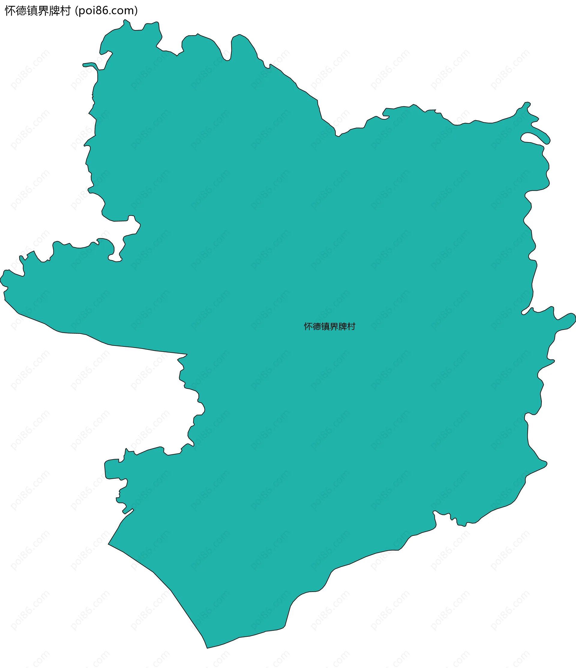 怀德镇界牌村边界地图