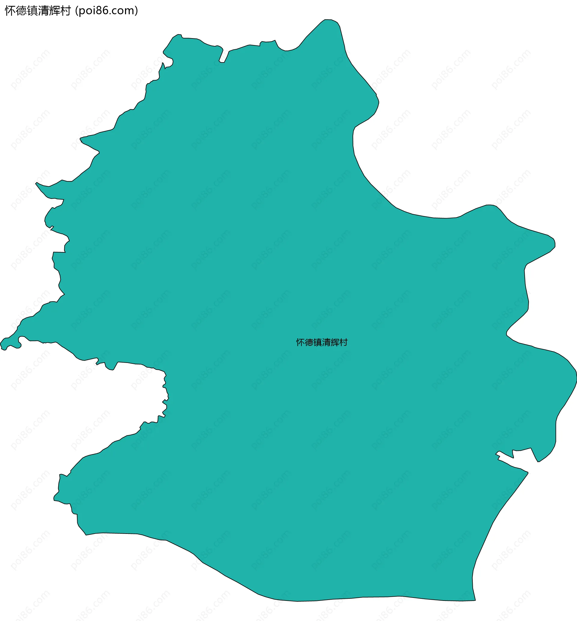 怀德镇清辉村边界地图