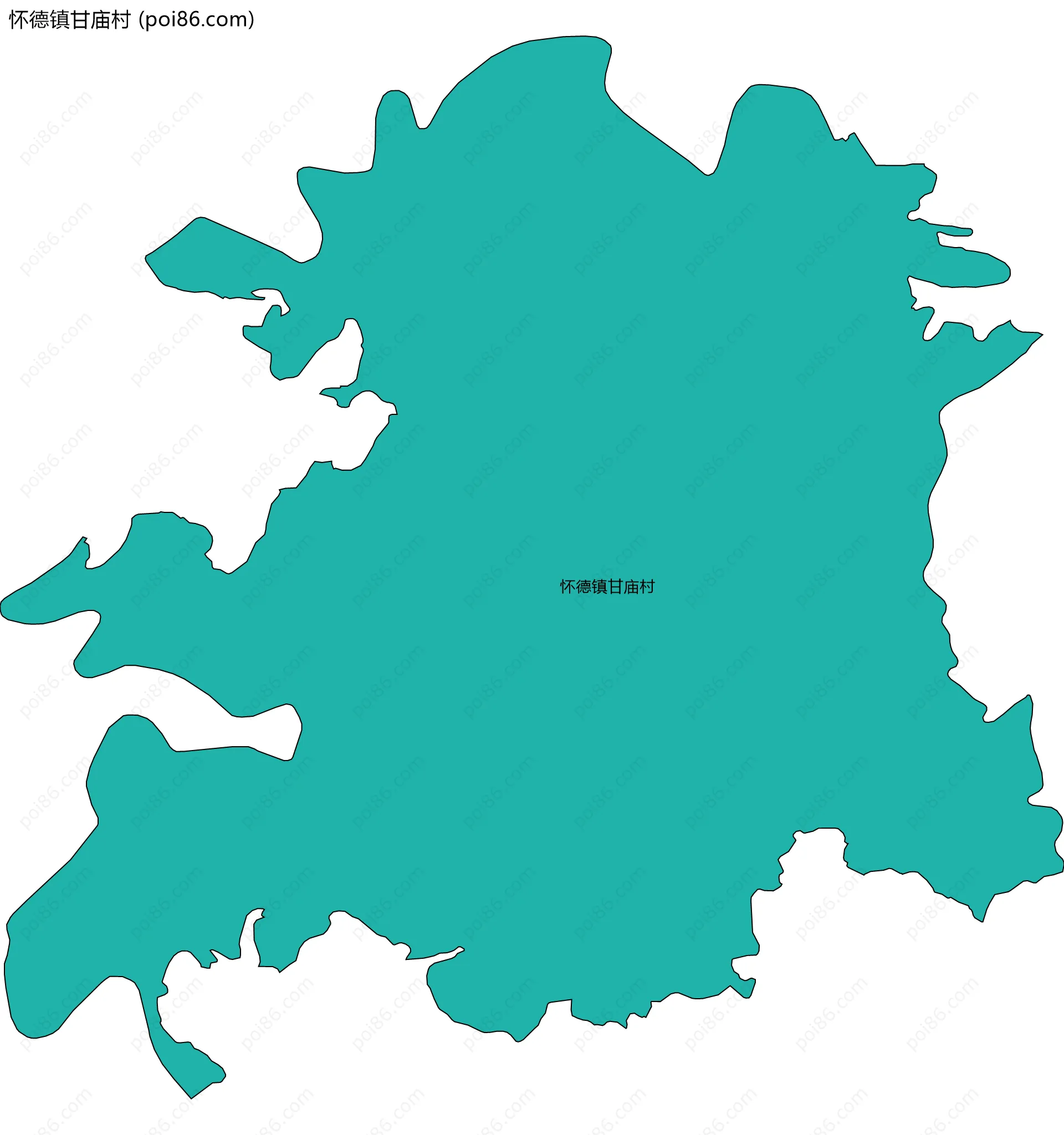 怀德镇甘庙村边界地图