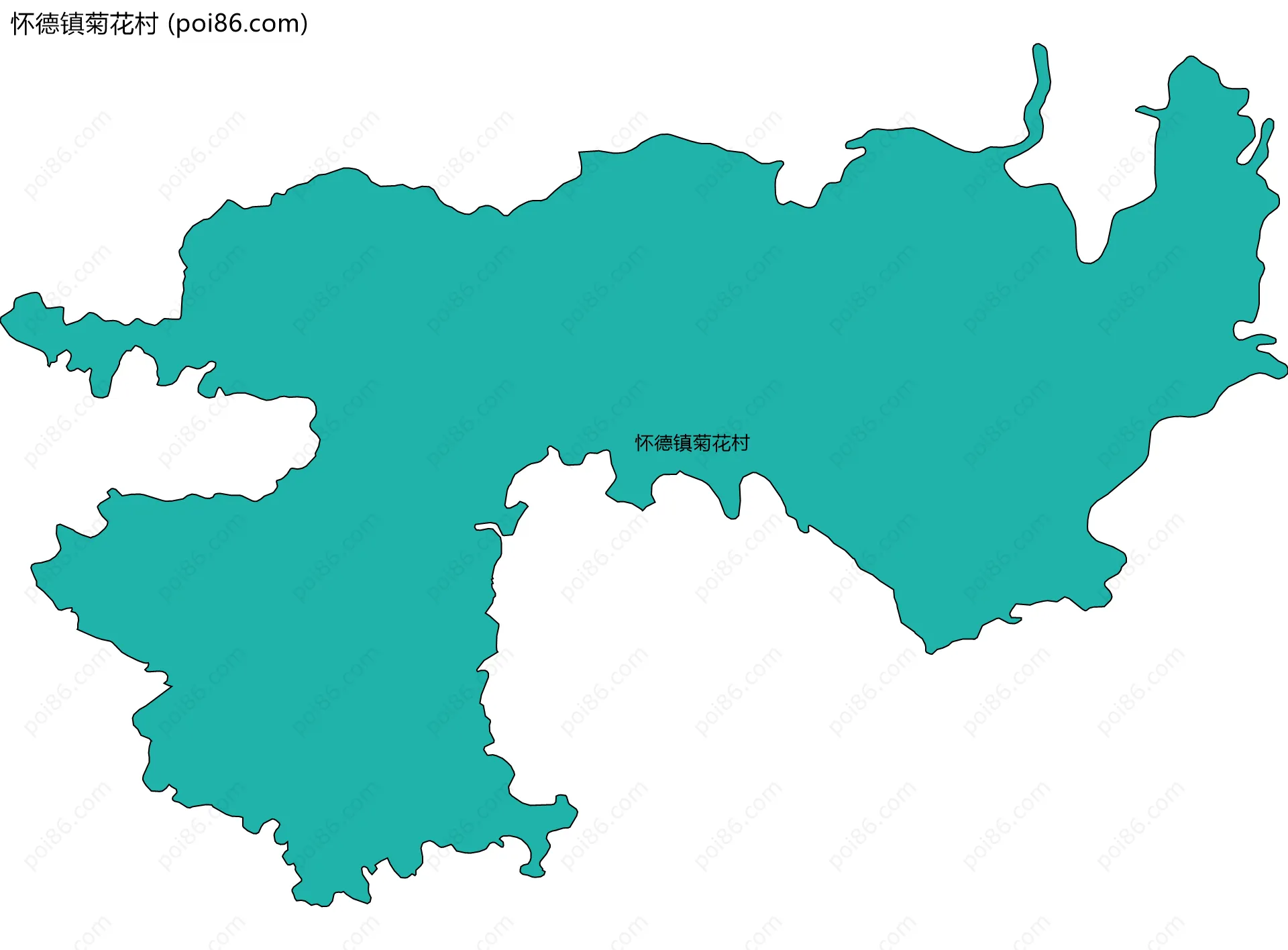 怀德镇菊花村边界地图