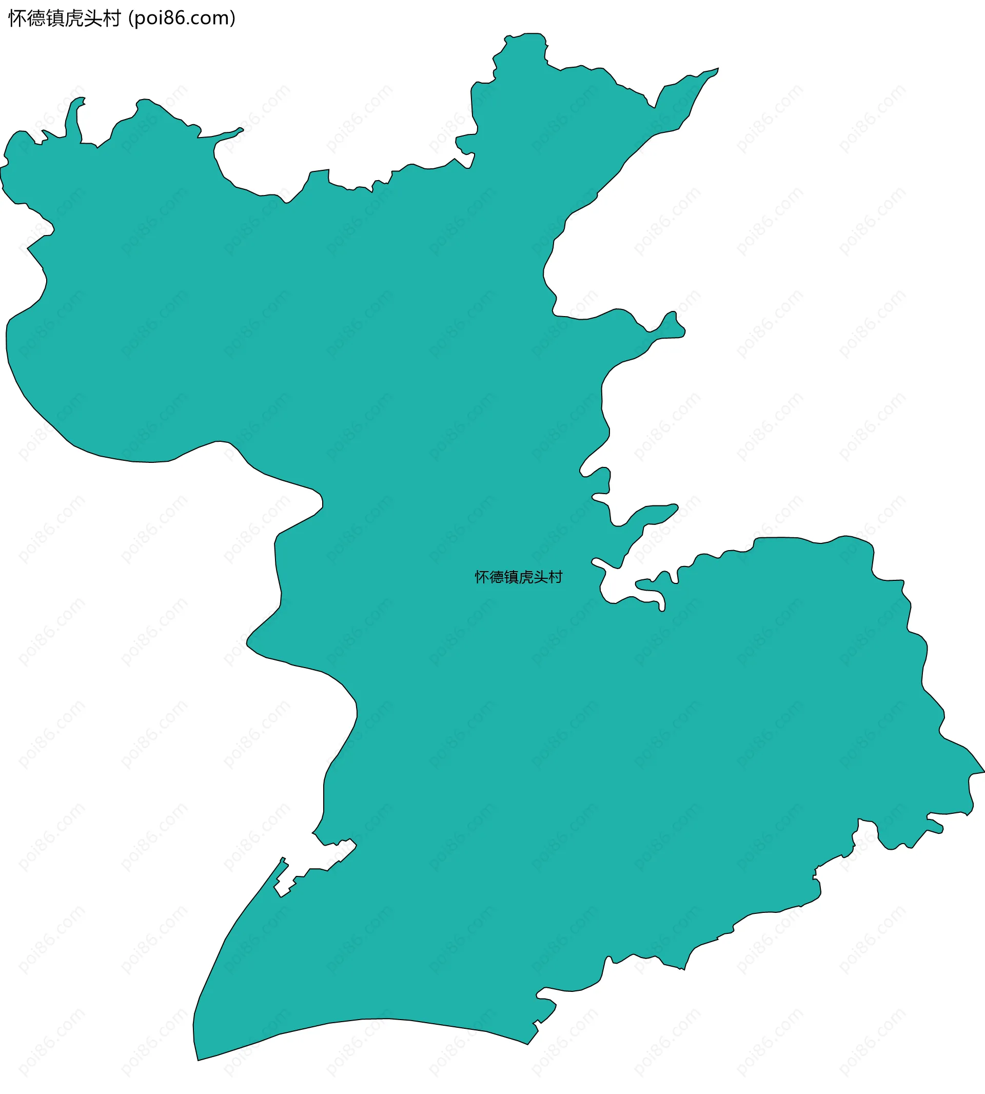 怀德镇虎头村边界地图