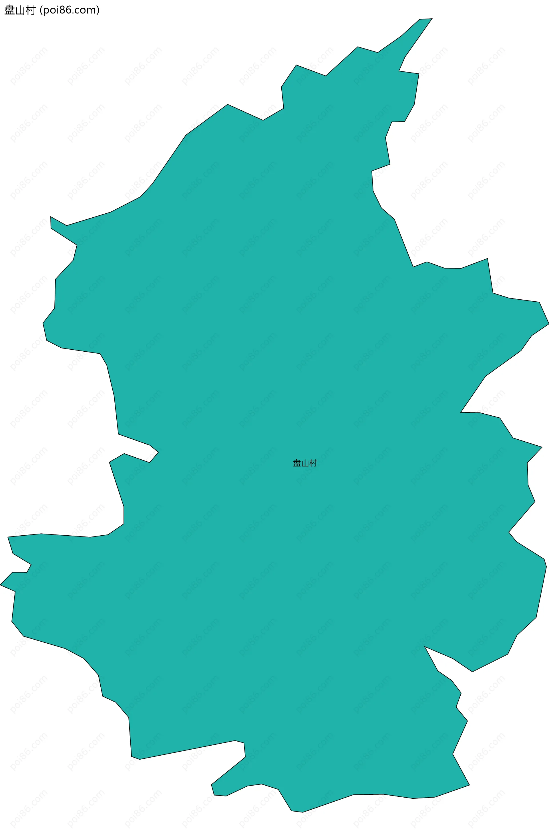 盘山村边界地图