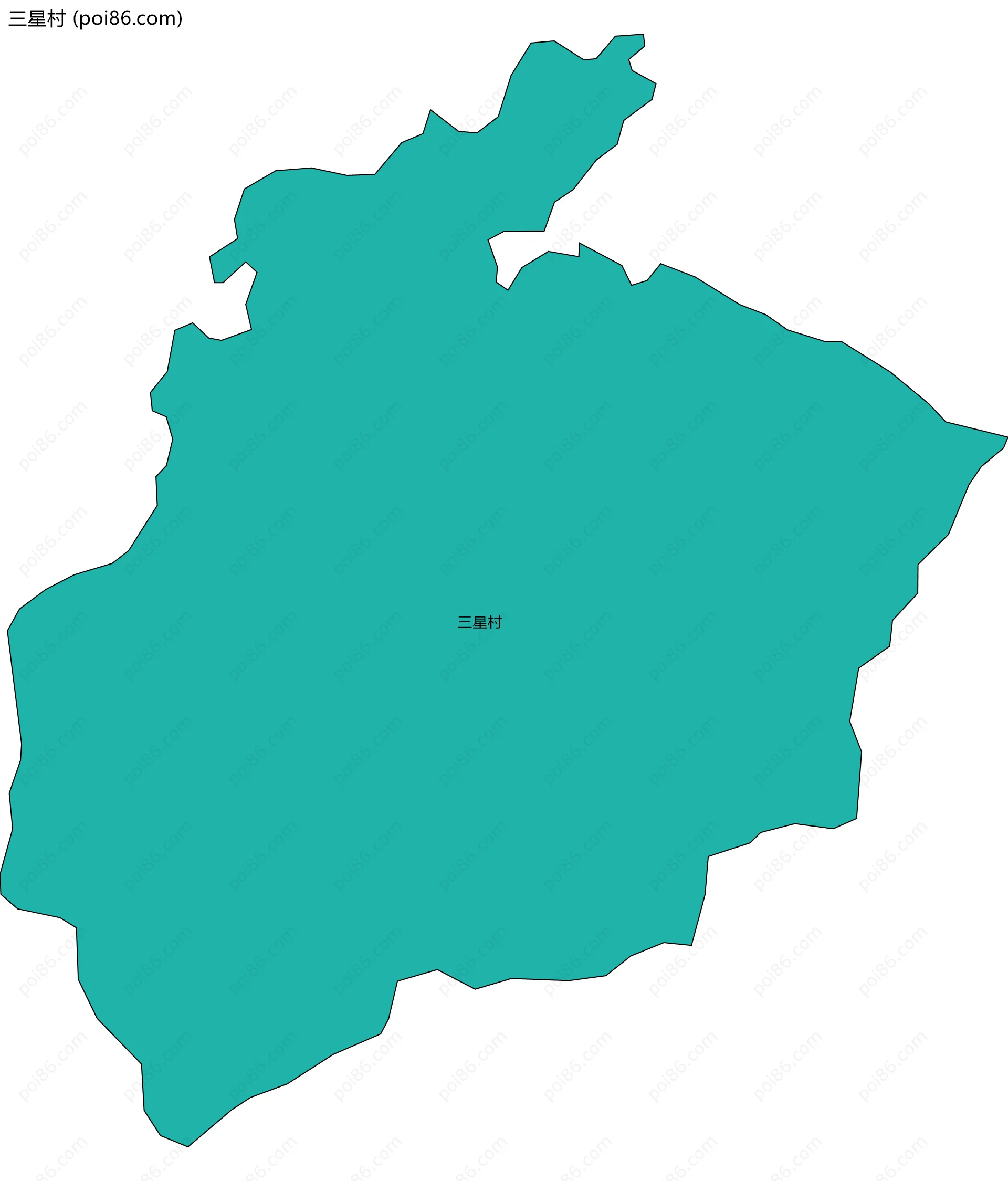 三星村边界地图