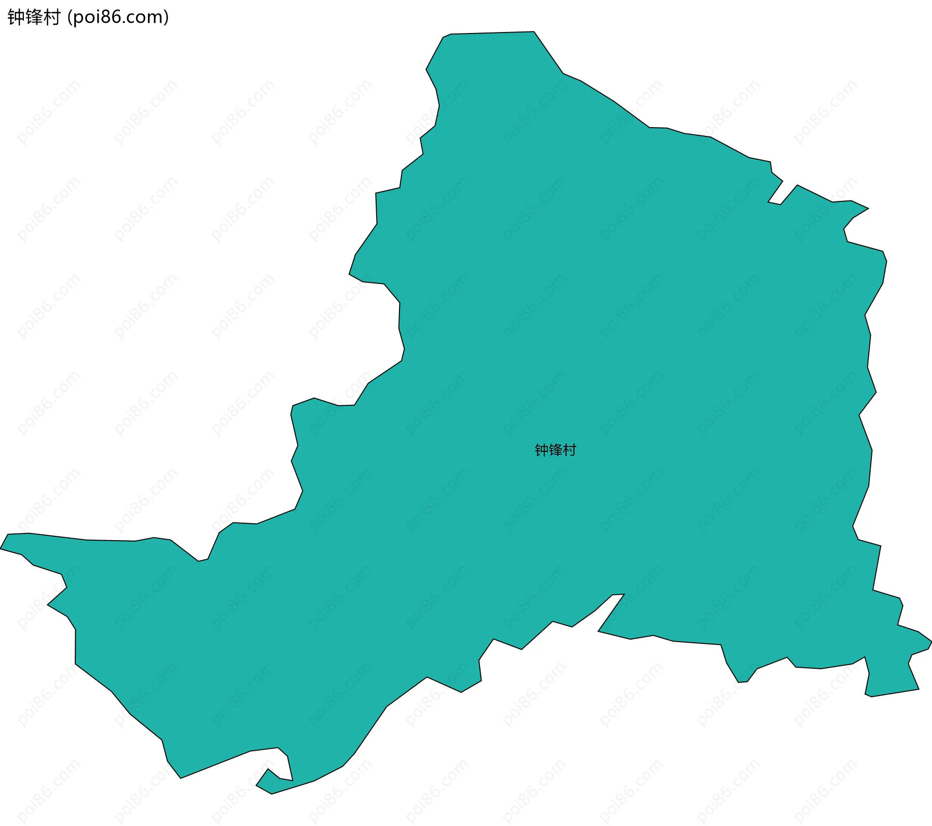 钟锋村边界地图