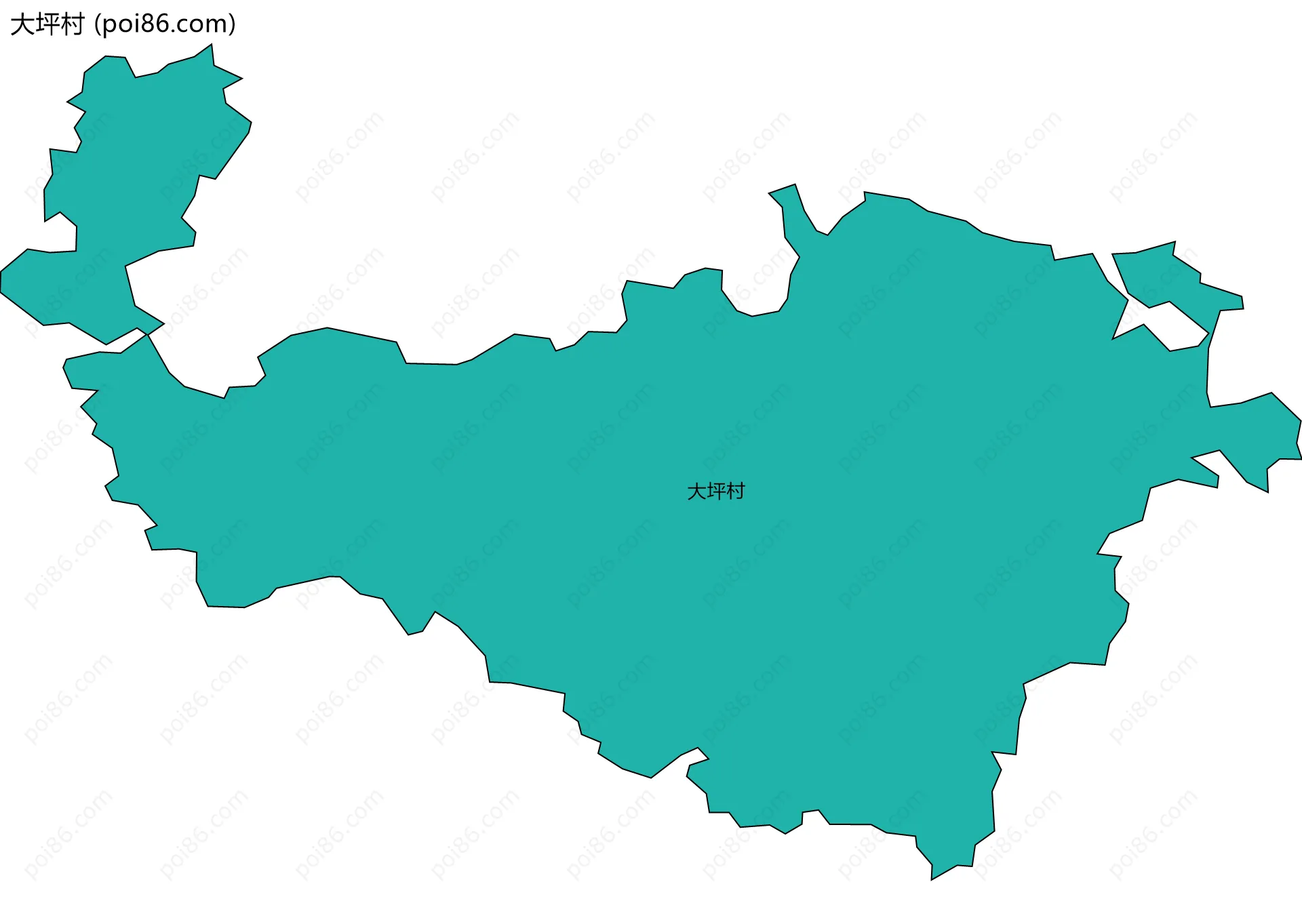 大坪村边界地图