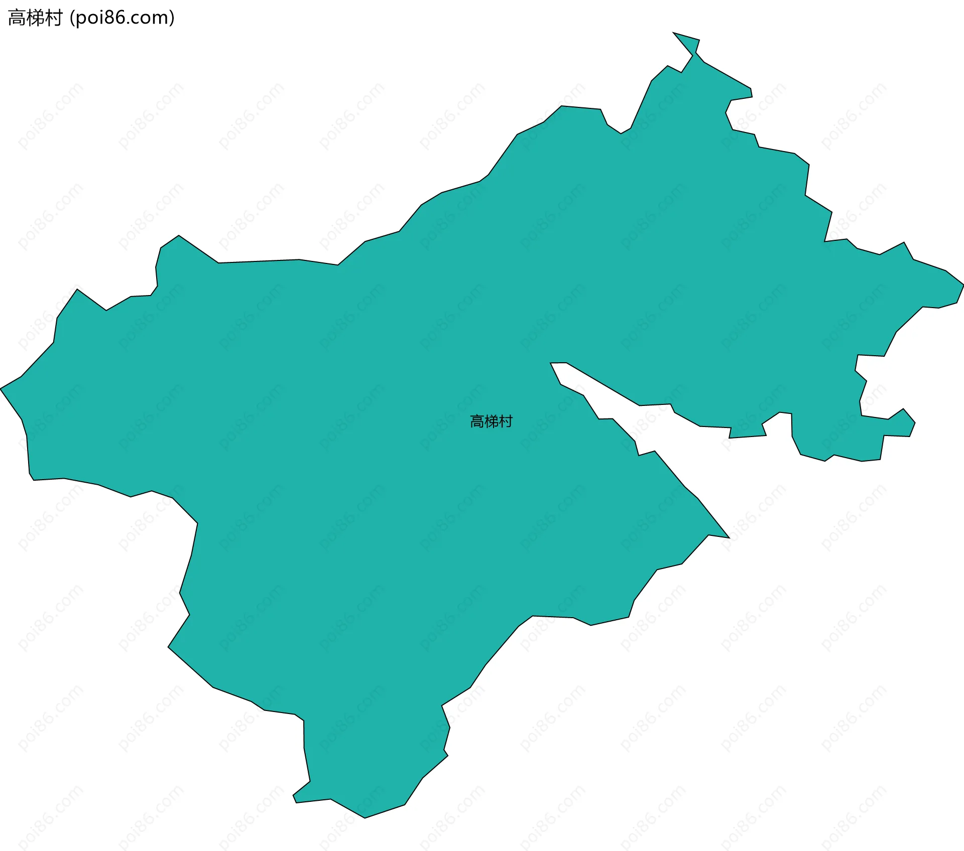 高梯村边界地图