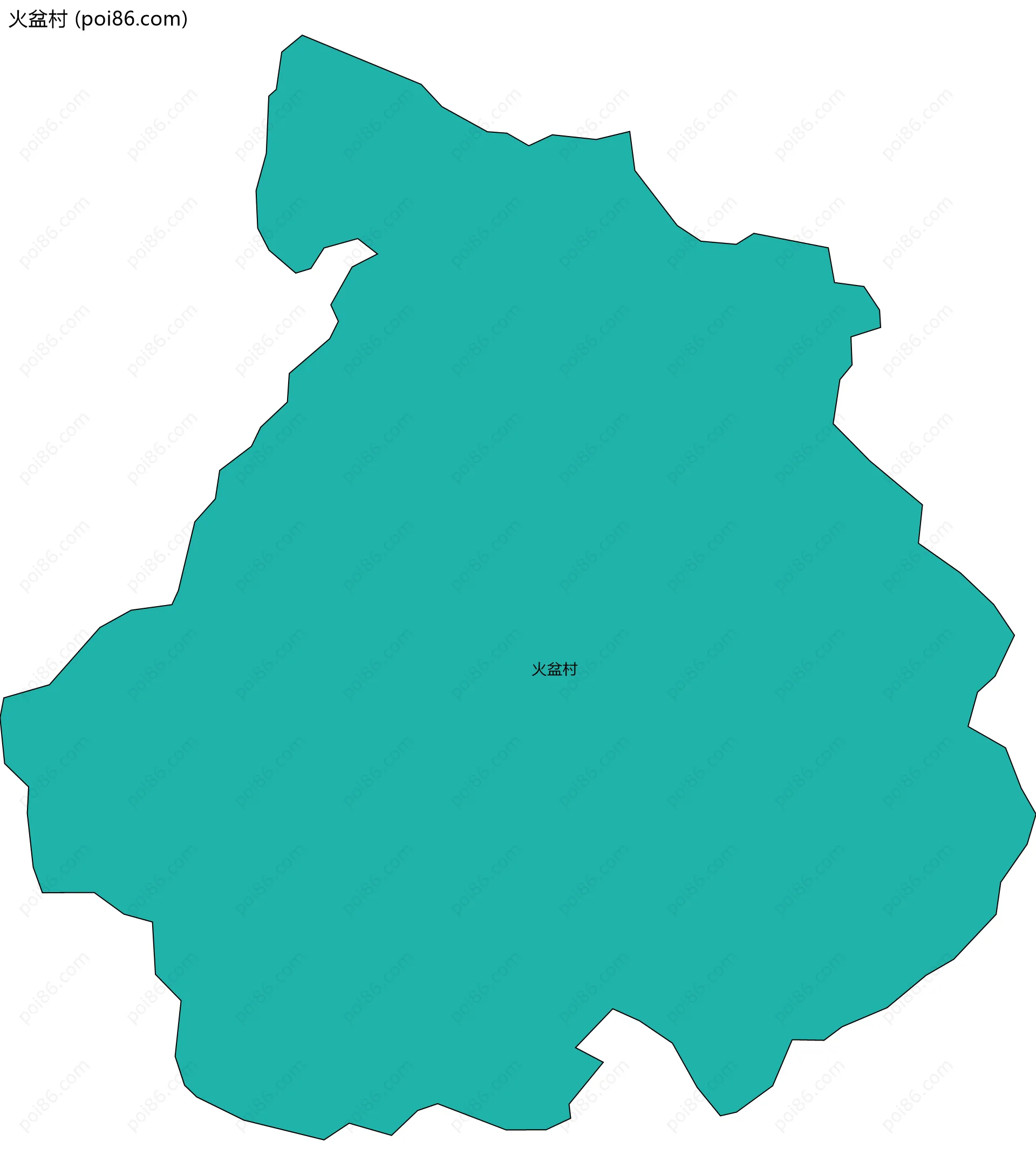 火盆村边界地图