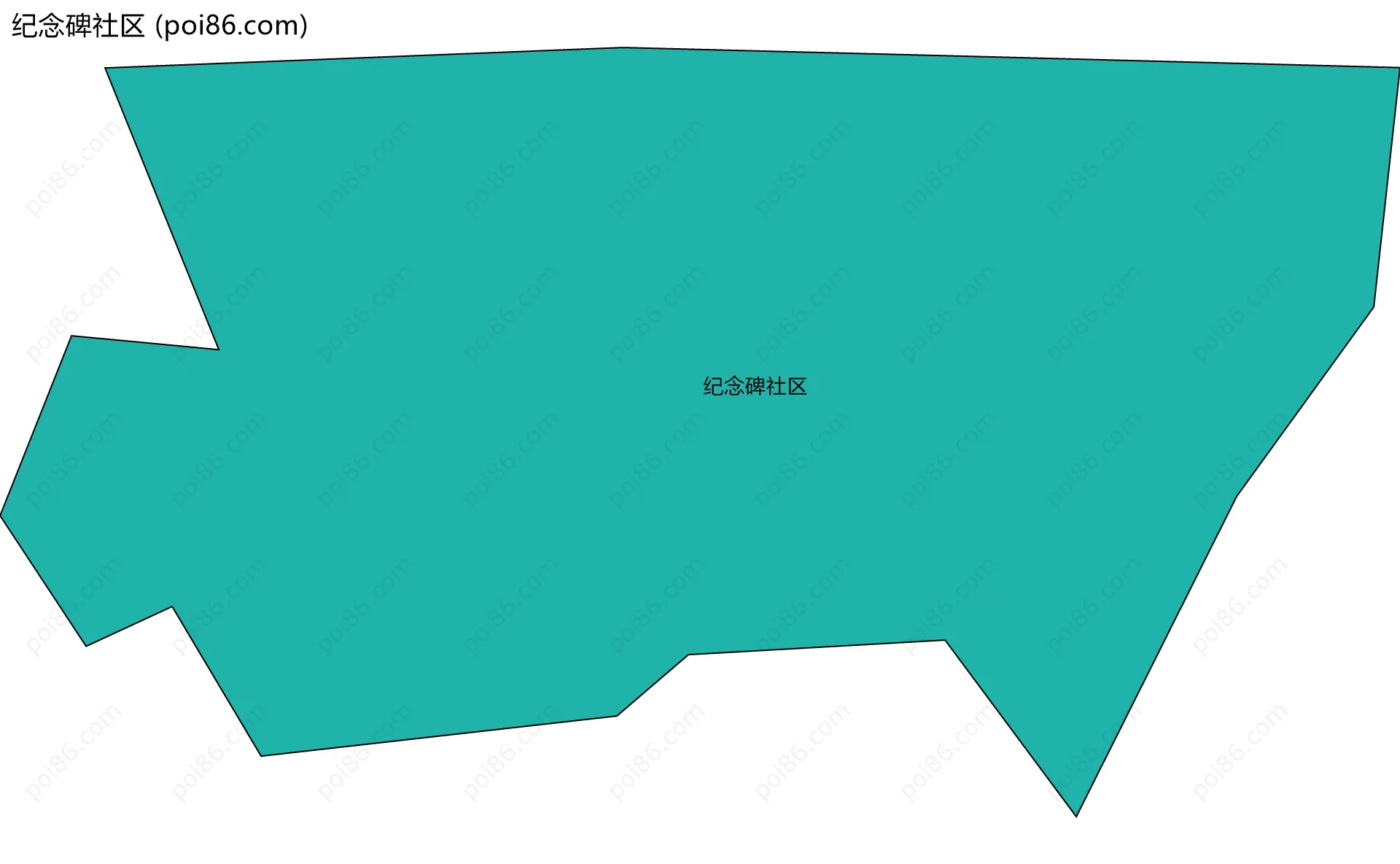 纪念碑社区边界地图