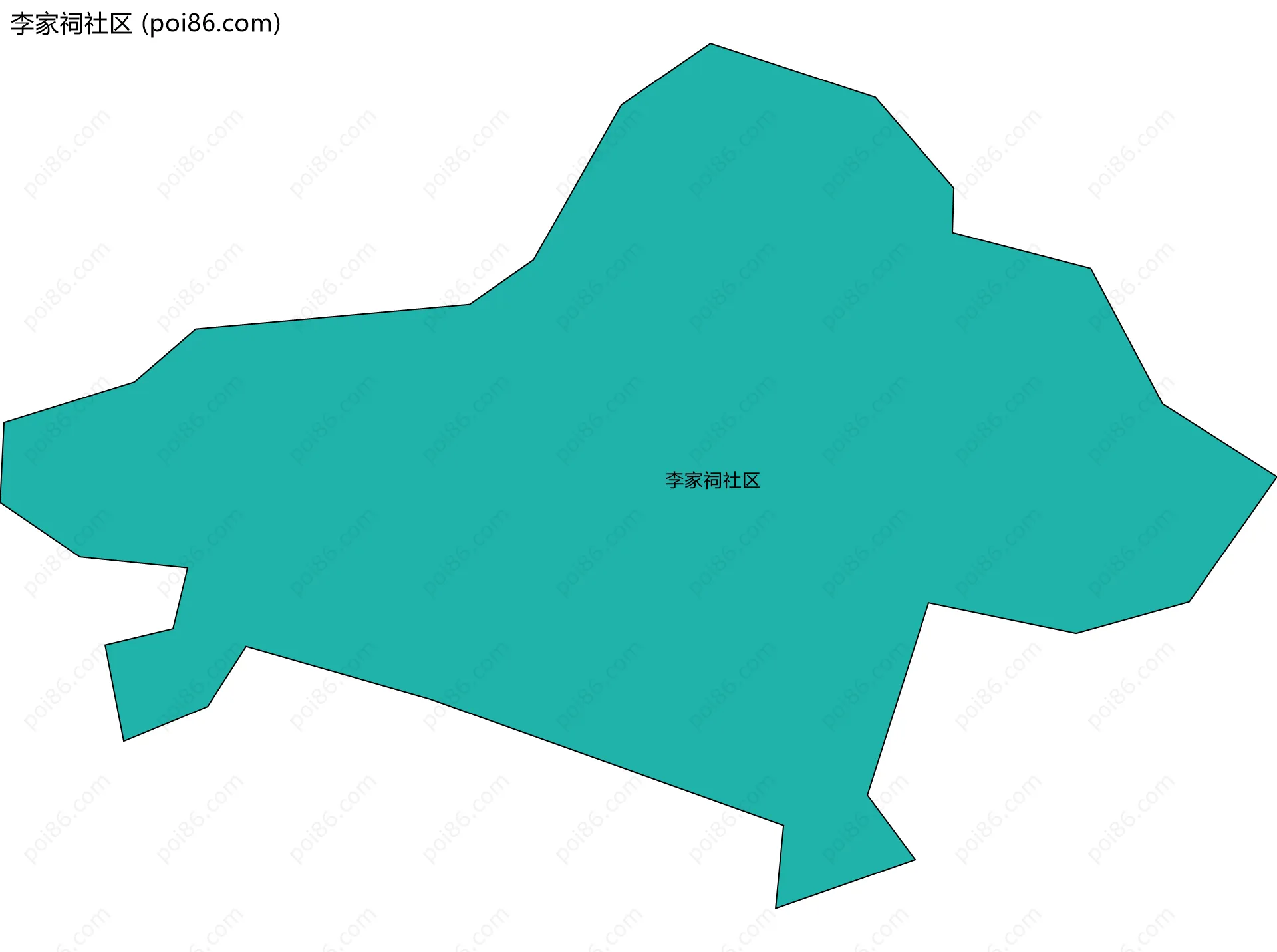 李家祠社区边界地图