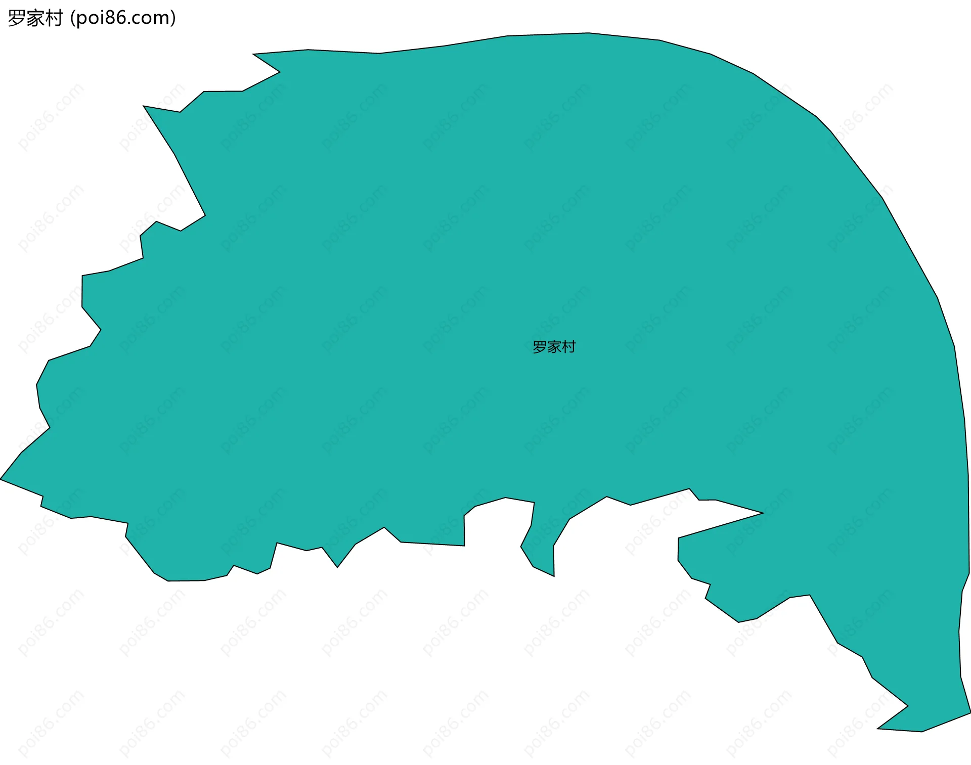 罗家村边界地图