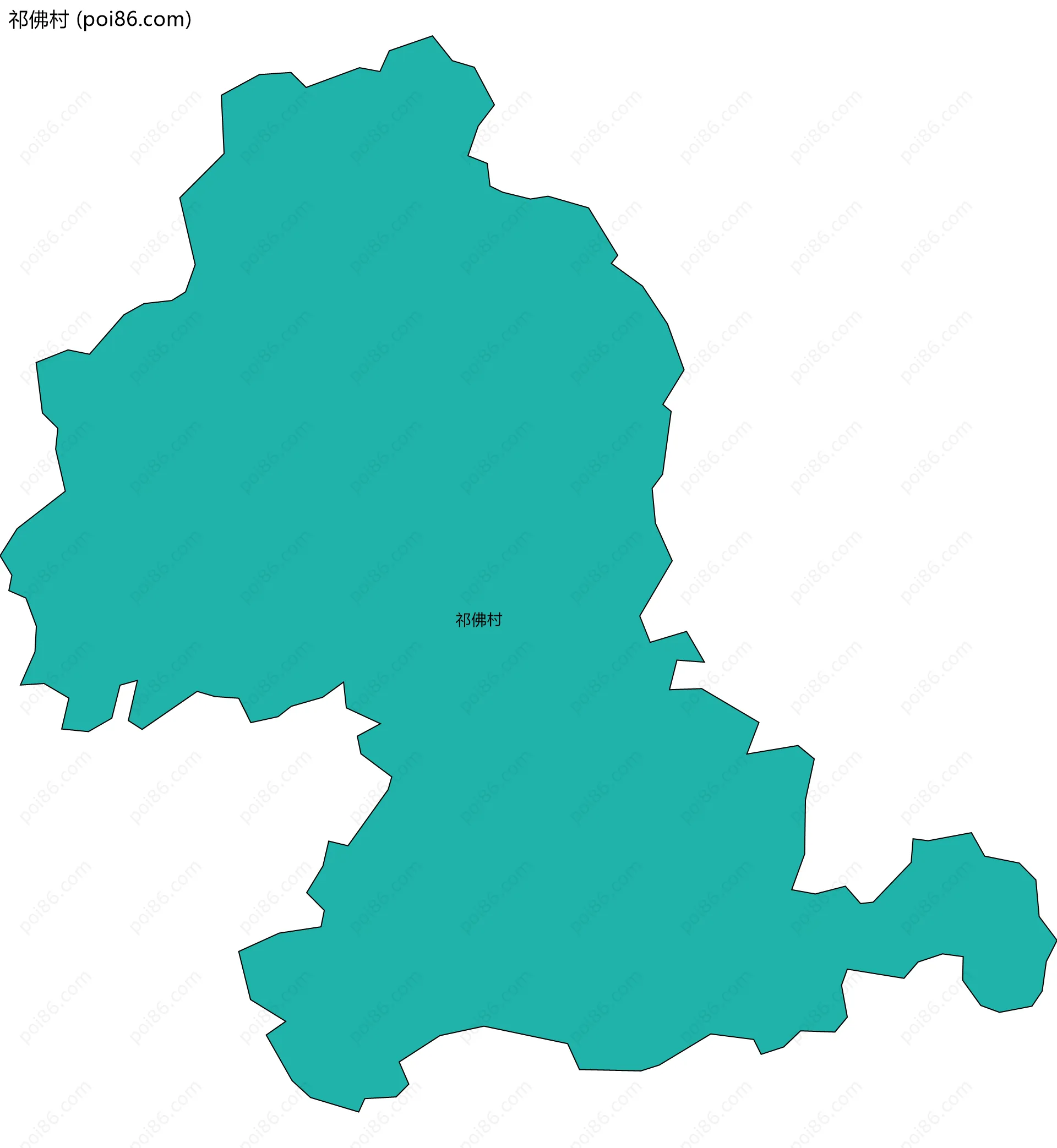 祁佛村边界地图
