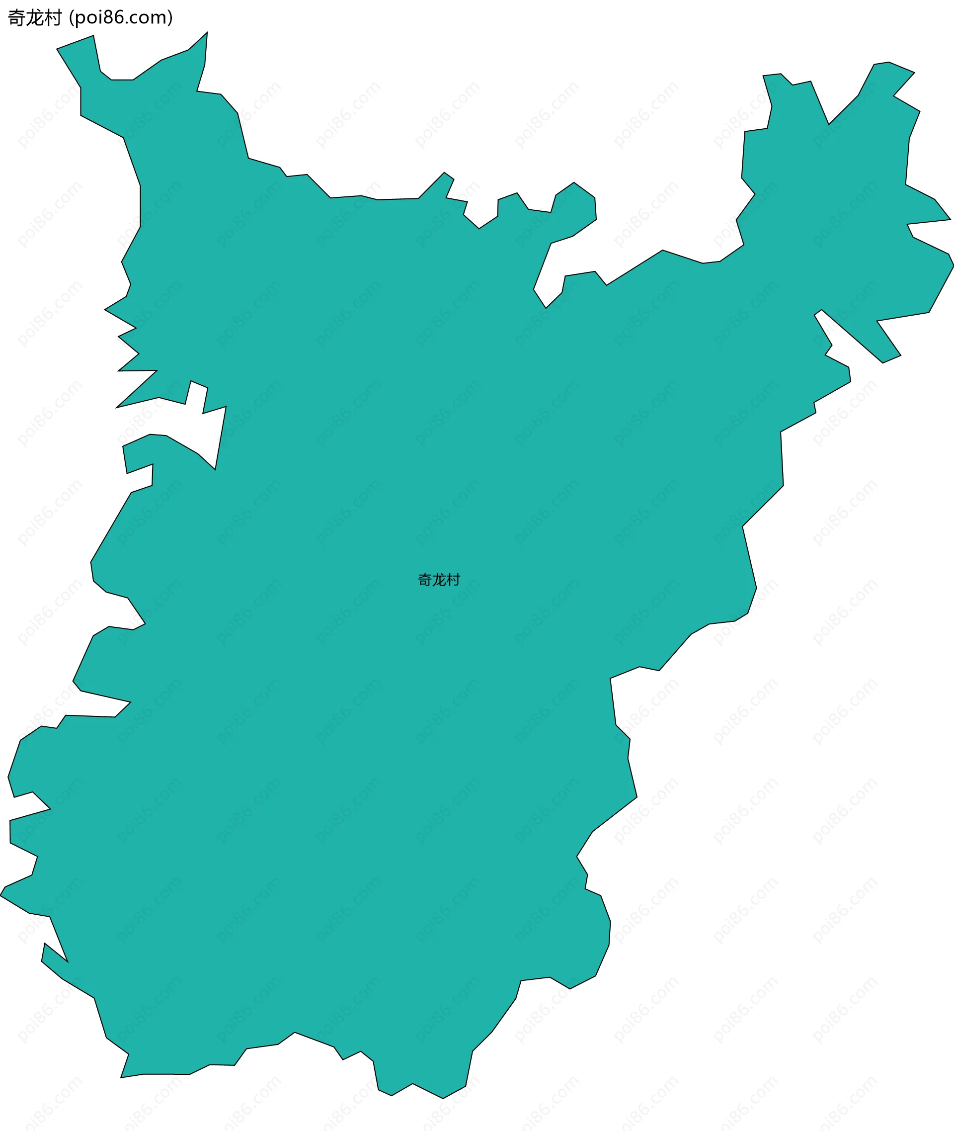 奇龙村边界地图