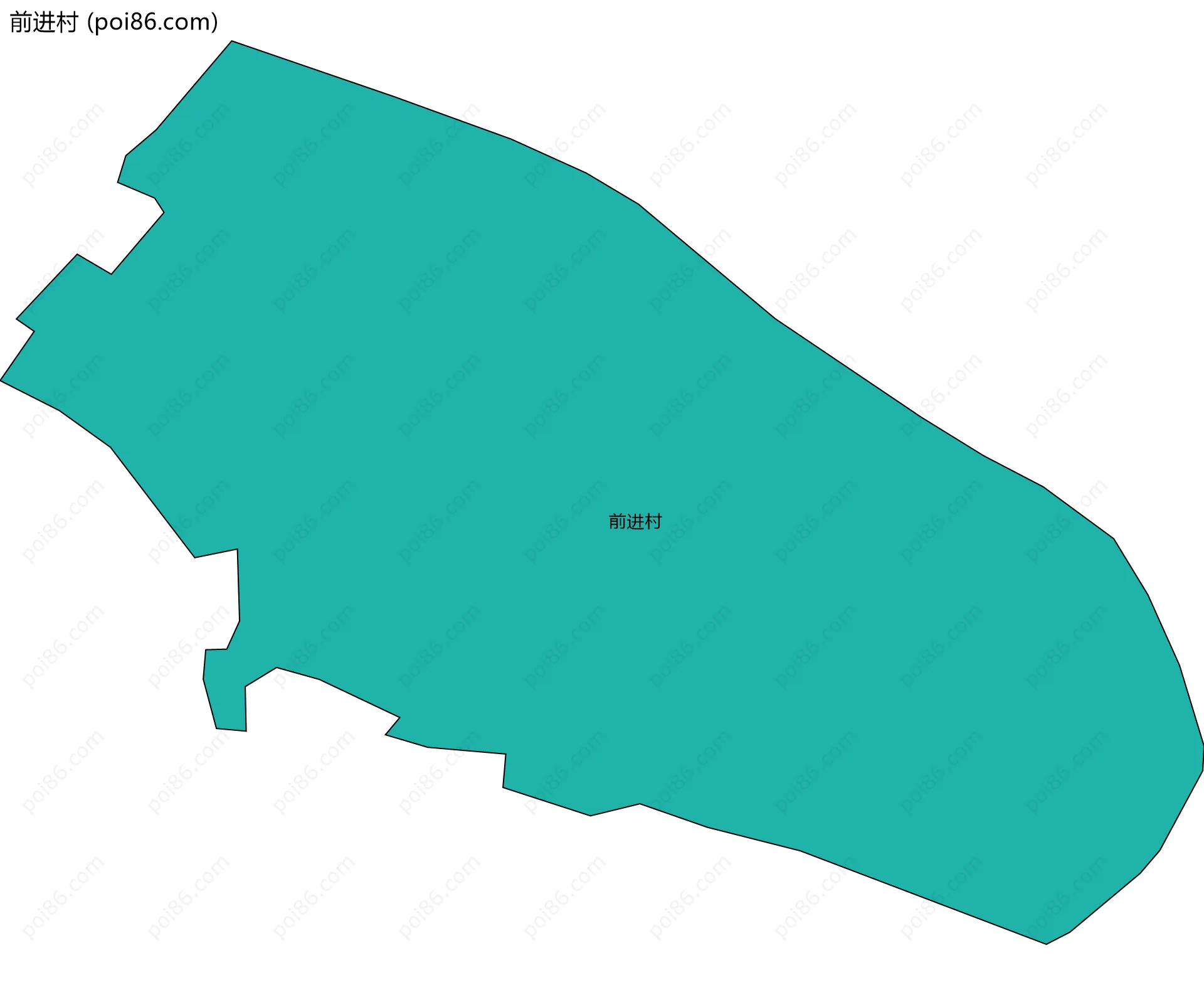 前进村边界地图