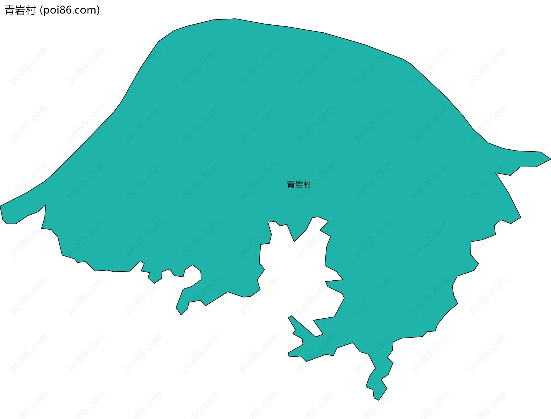 青岩村边界地图