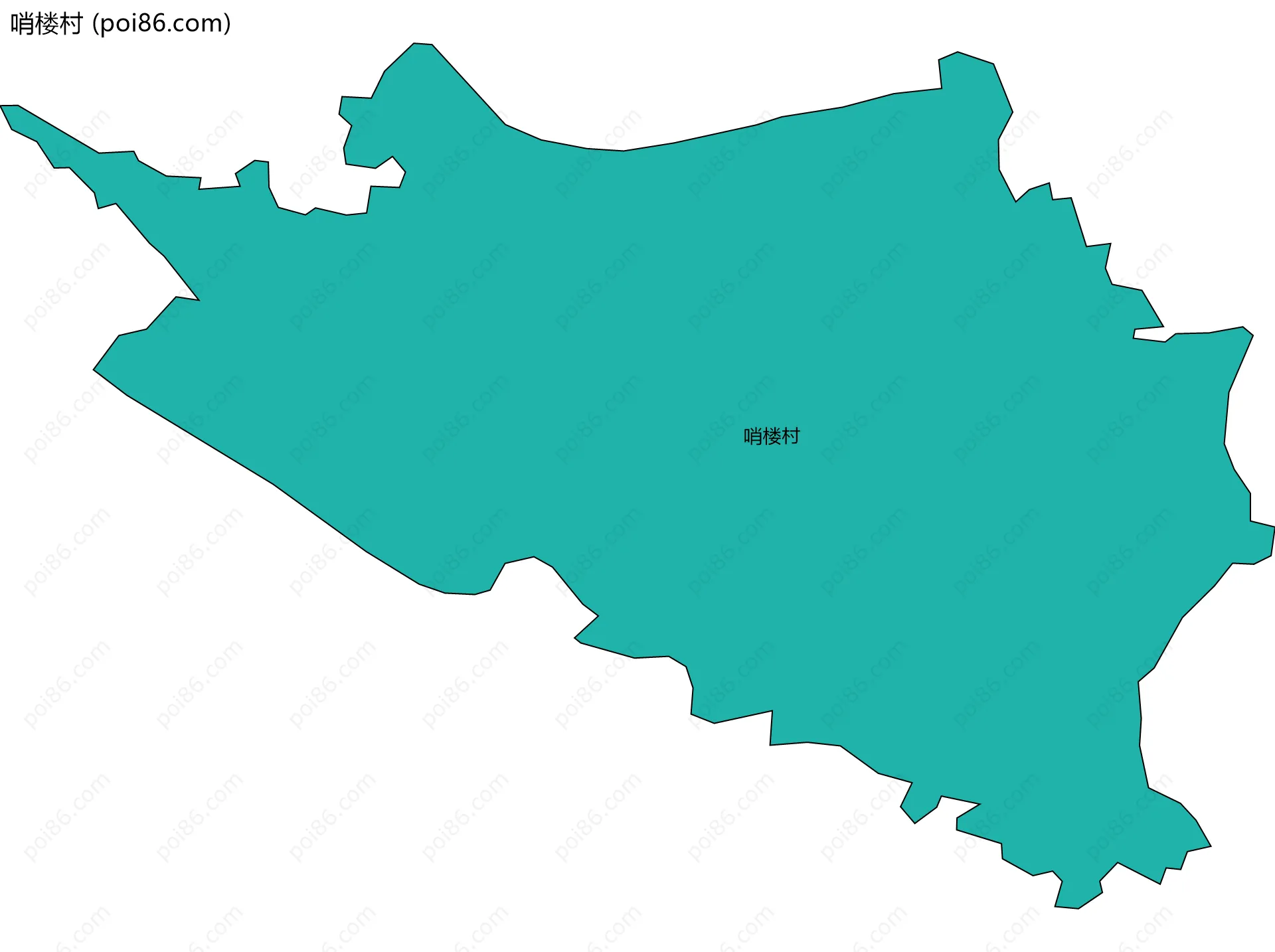 哨楼村边界地图