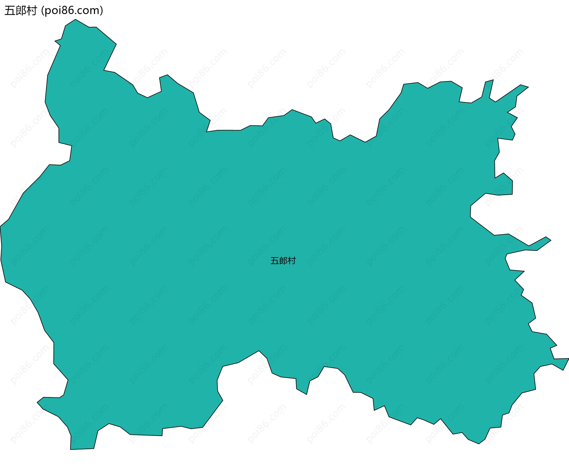 五郎村边界地图