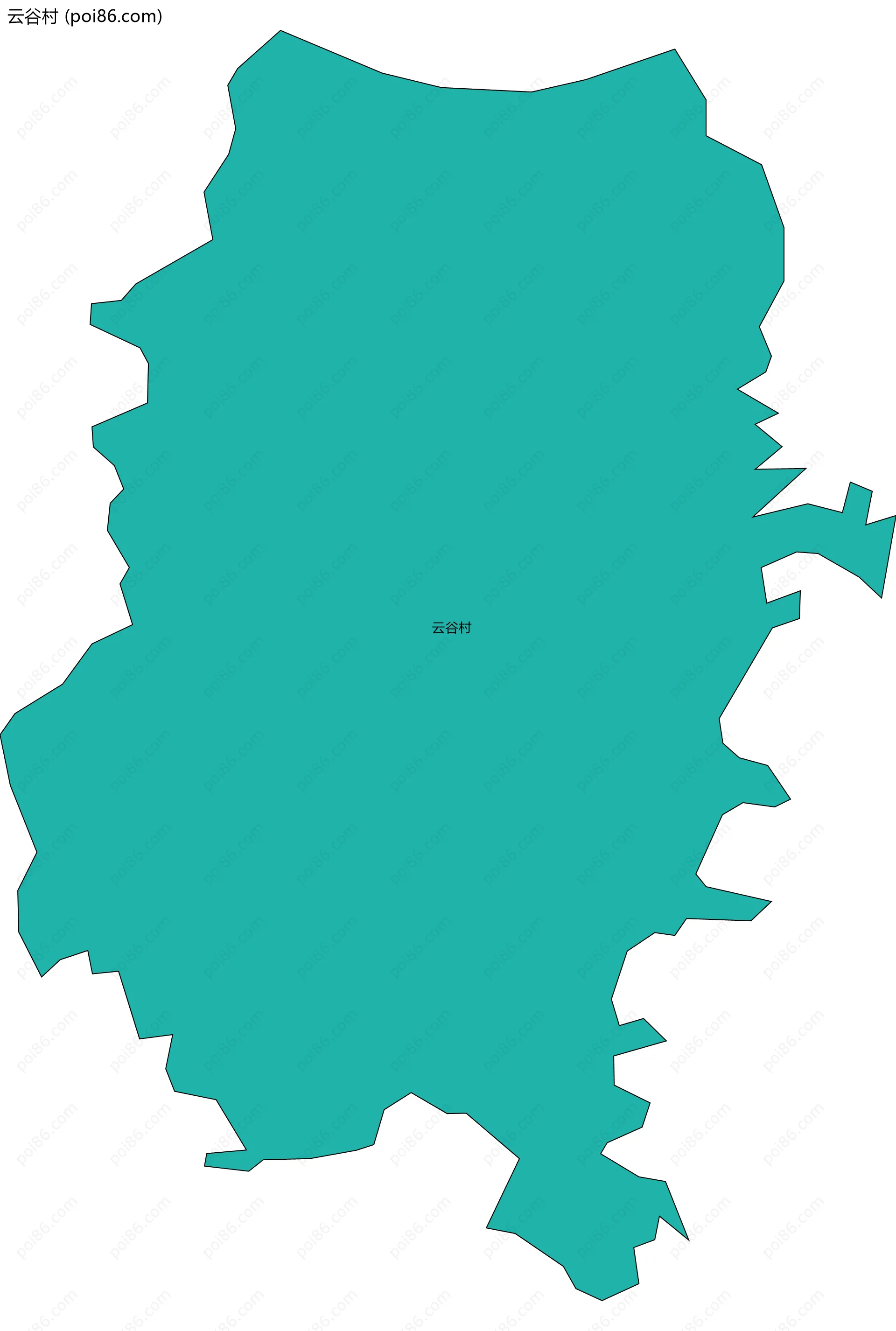 云谷村边界地图