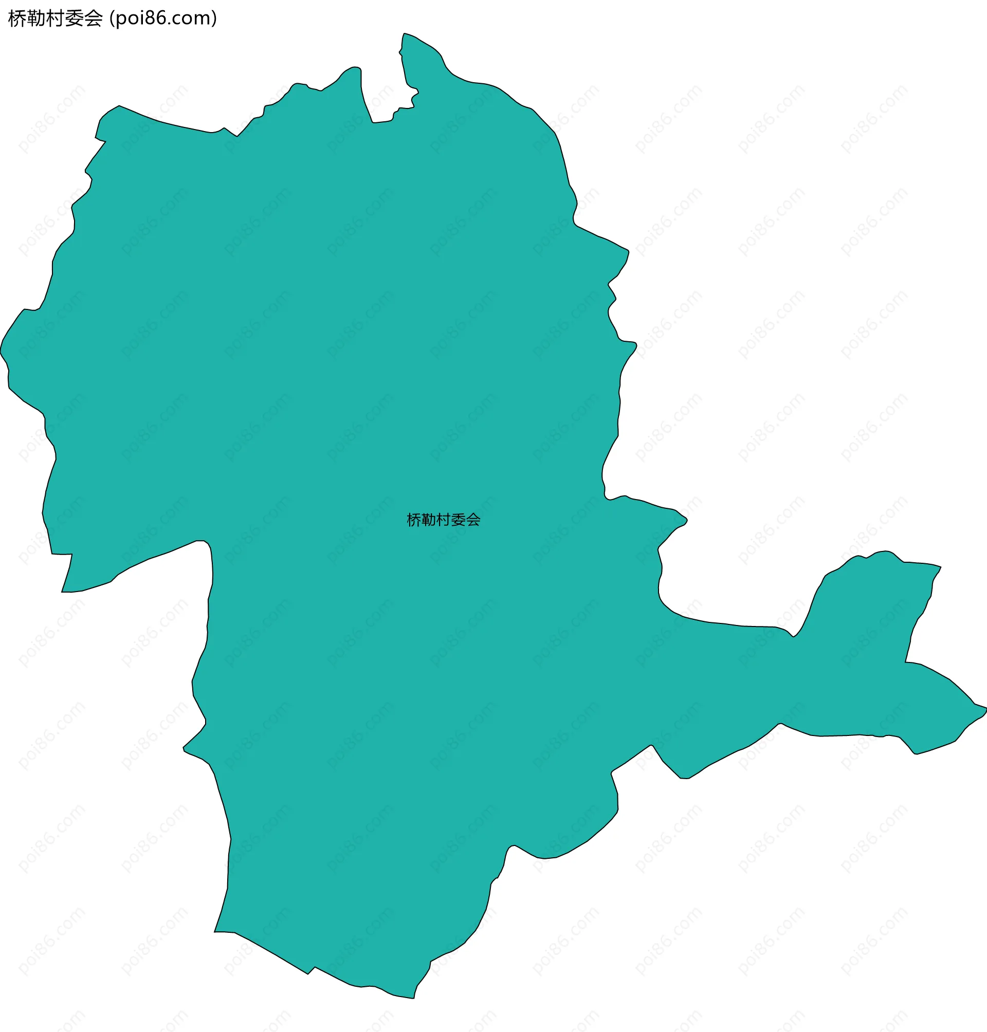 桥勒村委会边界地图