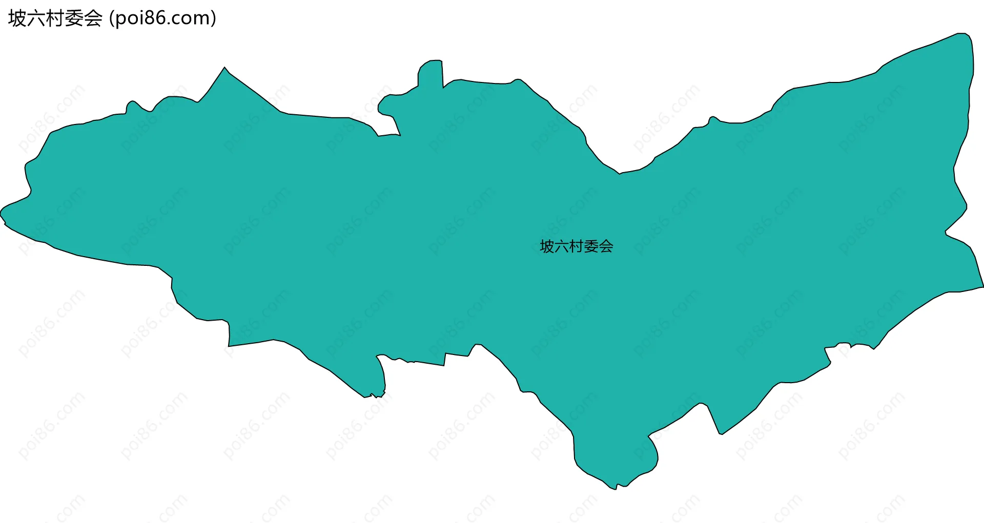 坡六村委会边界地图