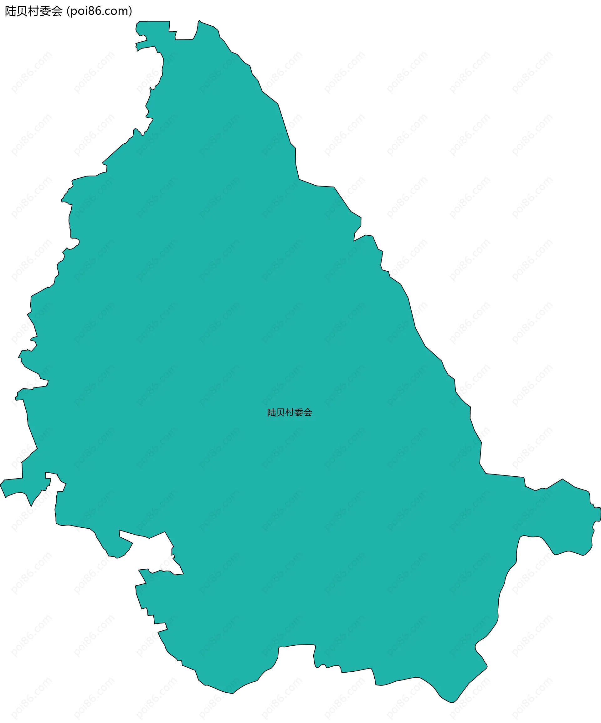 陆贝村委会边界地图