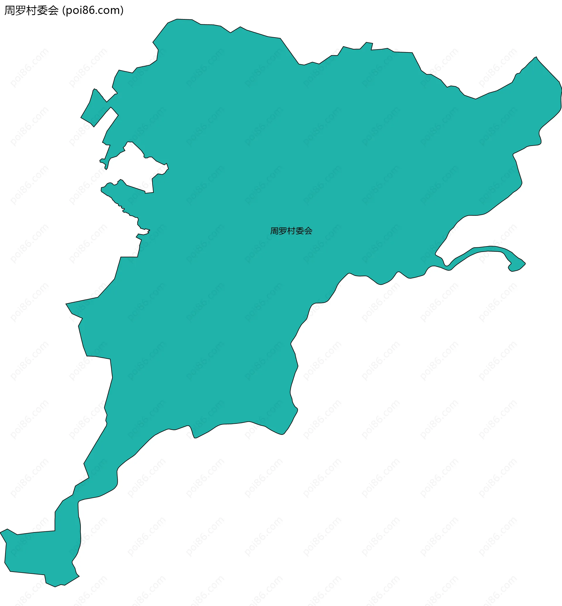 周罗村委会边界地图