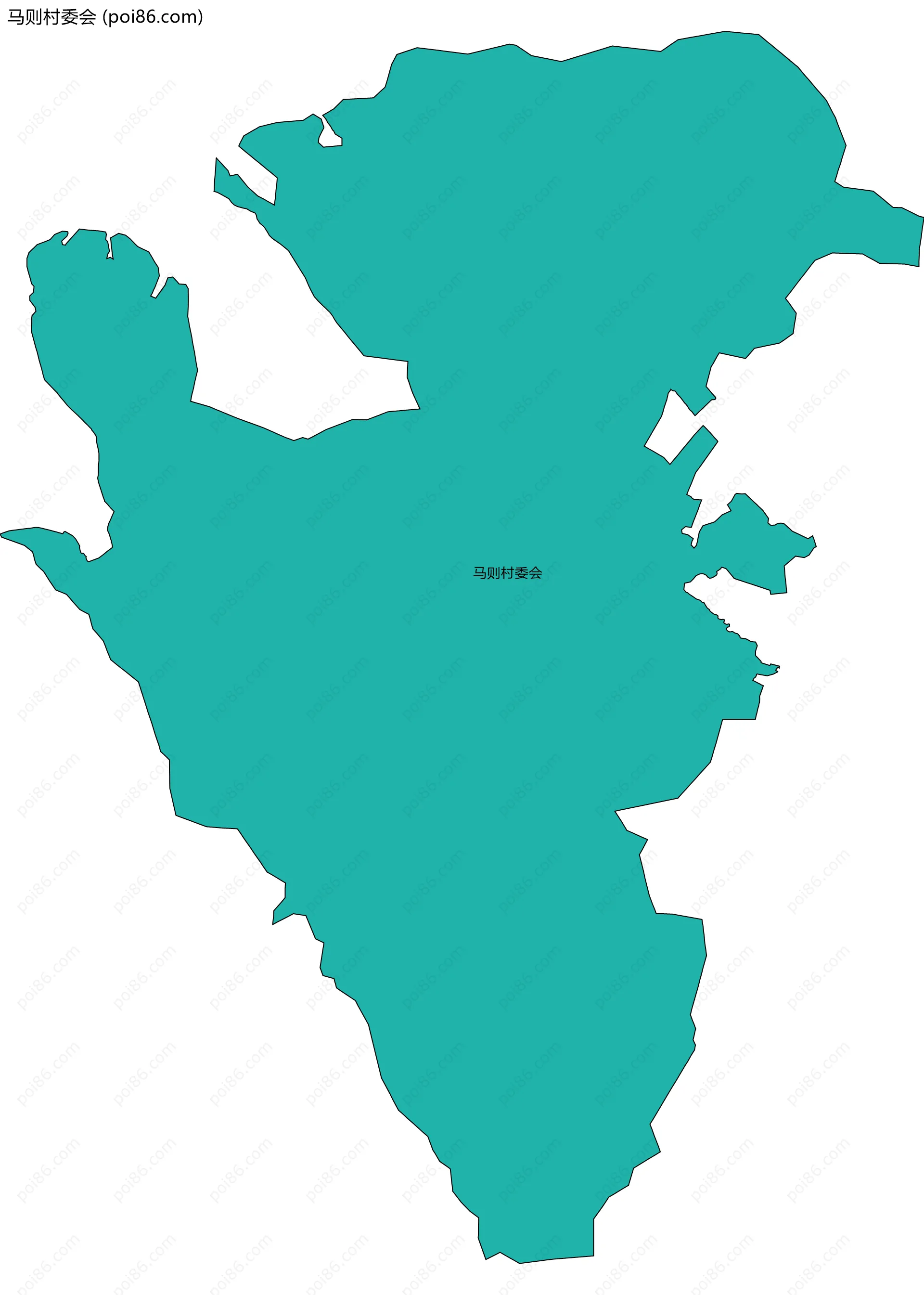 马则村委会边界地图
