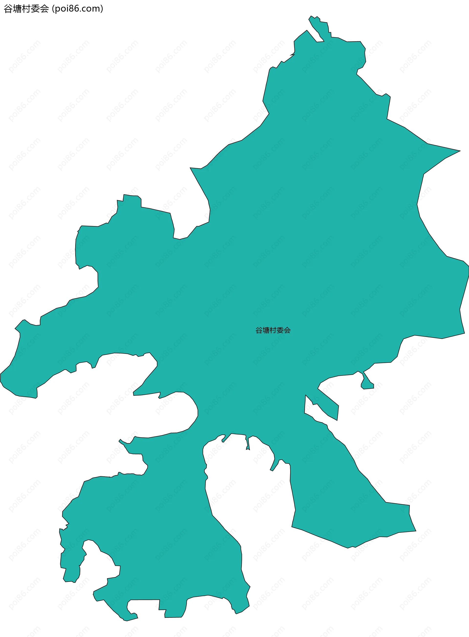 谷塘村委会边界地图