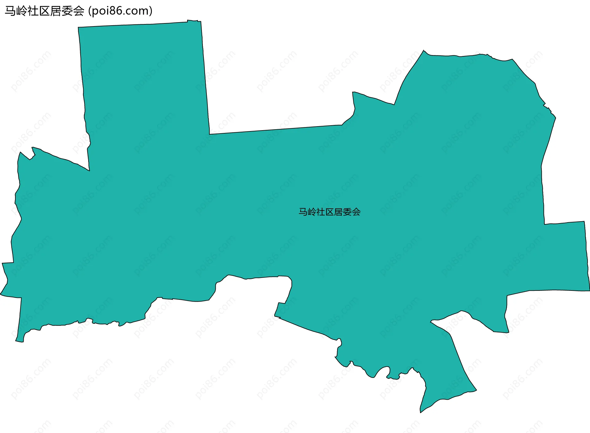 马岭社区居委会边界地图